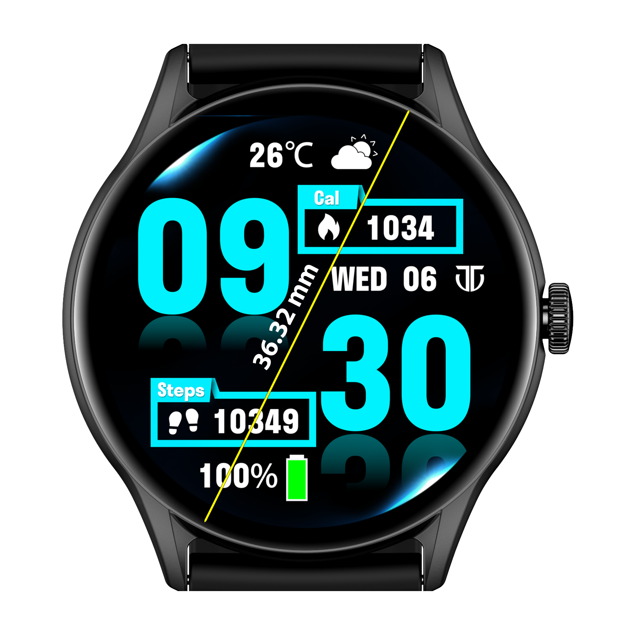 TITAN Evoke Smartwatch with Bluetooth Calling (36.32mm AMOLED Display, IP68 Water Resistant, Black Strap)_8