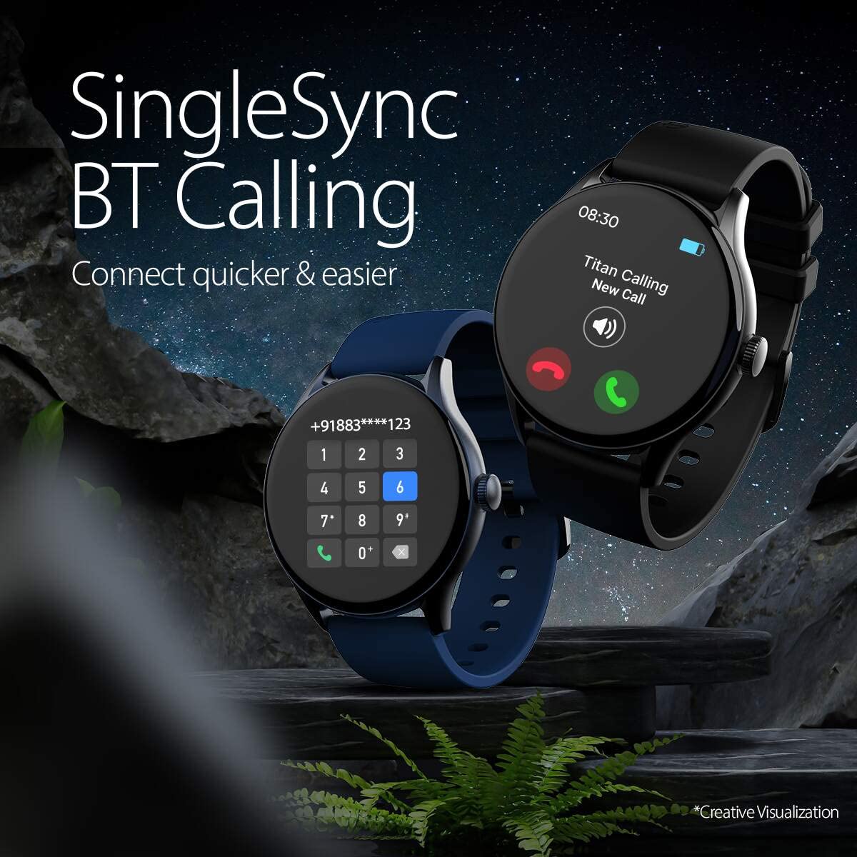 TITAN Evoke Smartwatch with Bluetooth Calling (36.32mm AMOLED Display, IP68 Water Resistant, Black Strap)_14