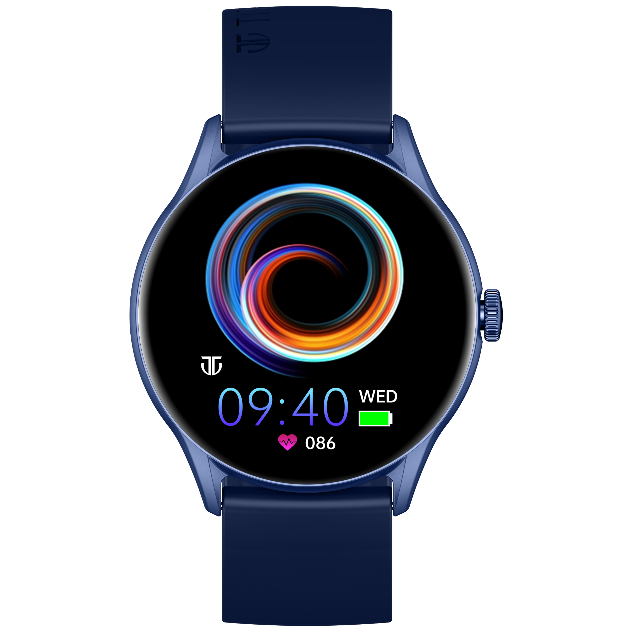 TITAN Evoke Smartwatch with Bluetooth Calling (36.32mm AMOLED Display, IP68 Water Resistant, Blue Strap)_1