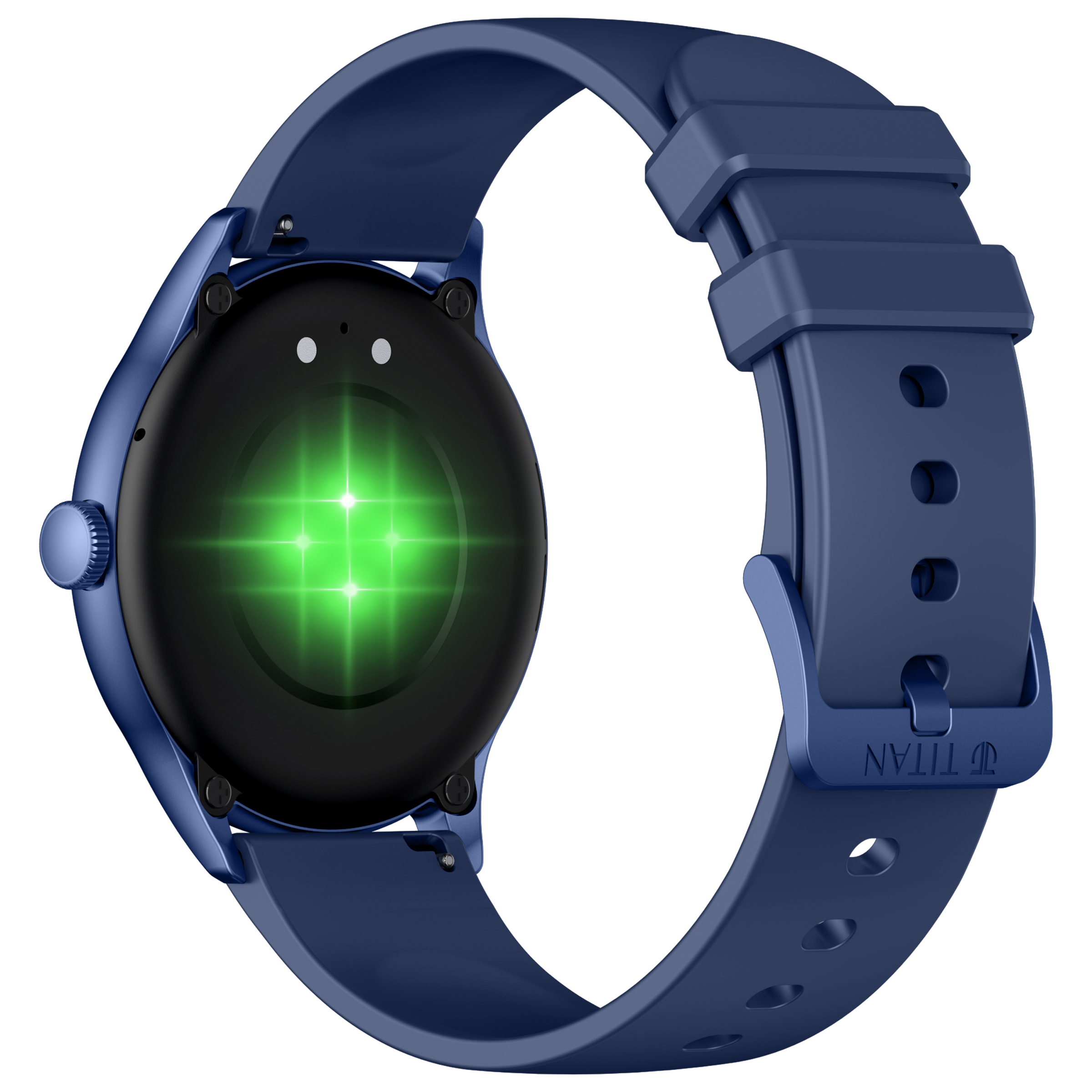 TITAN Evoke Smartwatch with Bluetooth Calling (36.32mm AMOLED Display, IP68 Water Resistant, Blue Strap)_7