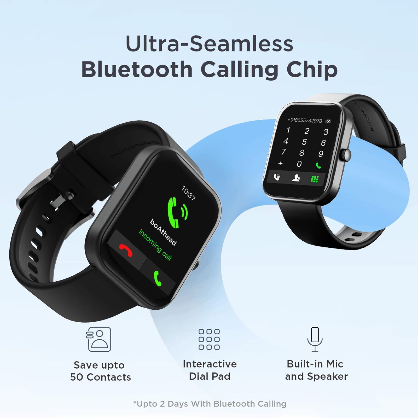 boAt Wave Electra Smartwatch with Bluetooth Calling (46mm HD Curved Display, IP68 Water Resistant, Charcoal Black Strap)_10