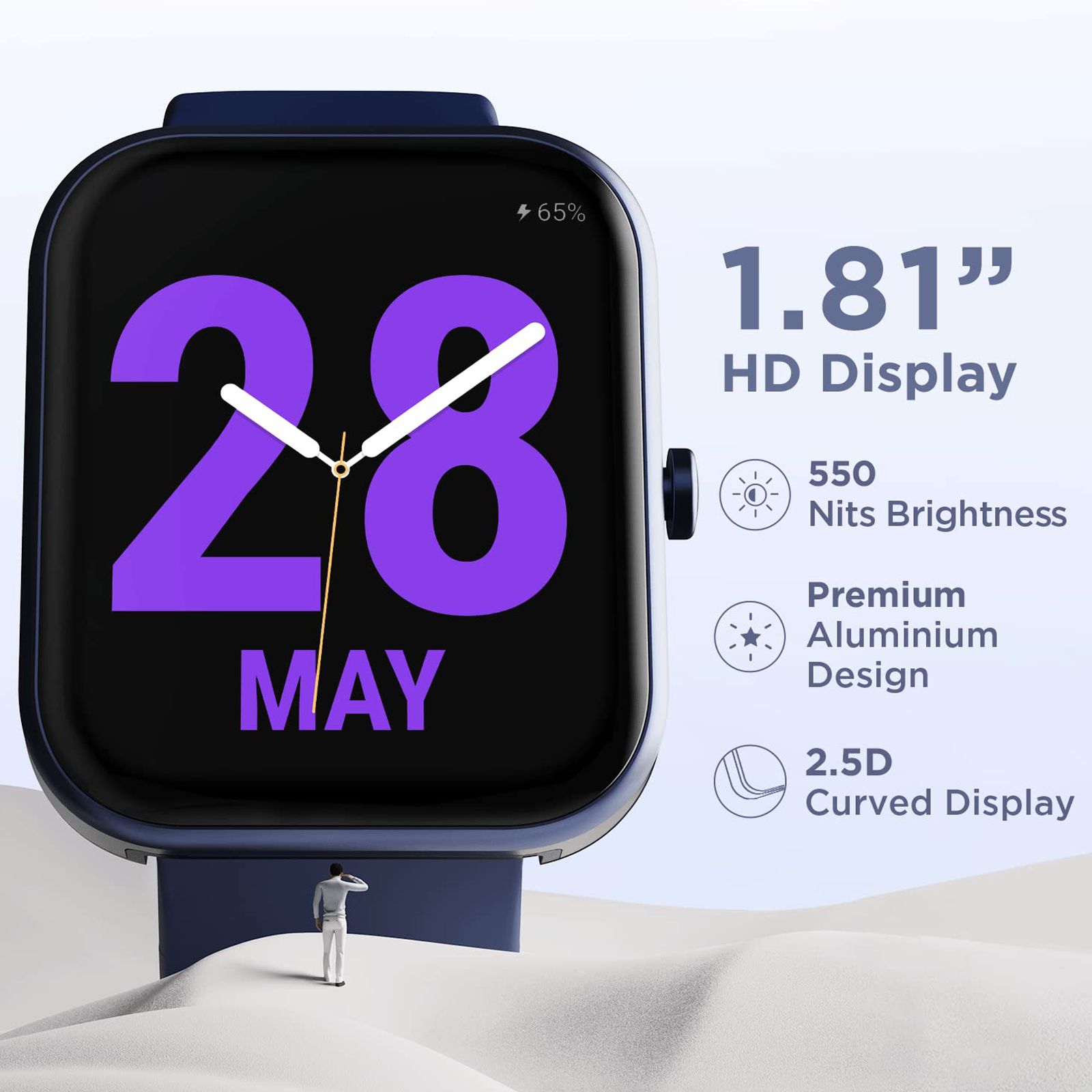 boAt Wave Electra Smartwatch with Bluetooth Calling (46mm HD Curved Display, IP68 Water Resistant, Deep Blue Strap) boAt Wave Electra Smartwatch with Bluetooth Calling (46mm HD Curved Display, IP68 Water Resistant, Deep Blue Strap)_5