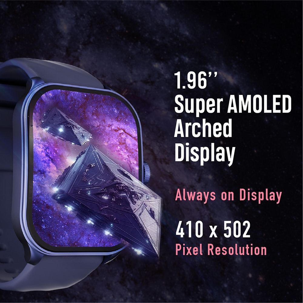 Fastrack Reflex Play Plus Power Smartwatch with Bluetooth Calling (49.78mm Super AMOLED Display, IP68 Water Resistant, Blue Strap)_6