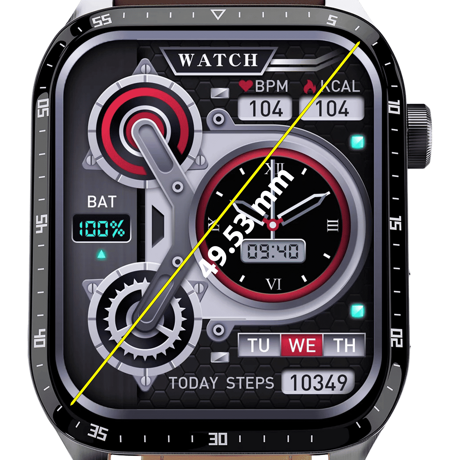 FIRE-BOLTT Atlas Smartwatch with Bluetooth Calling (49.5mm TFT HD Display, IP68 Water Resistant, Brown Strap)_7