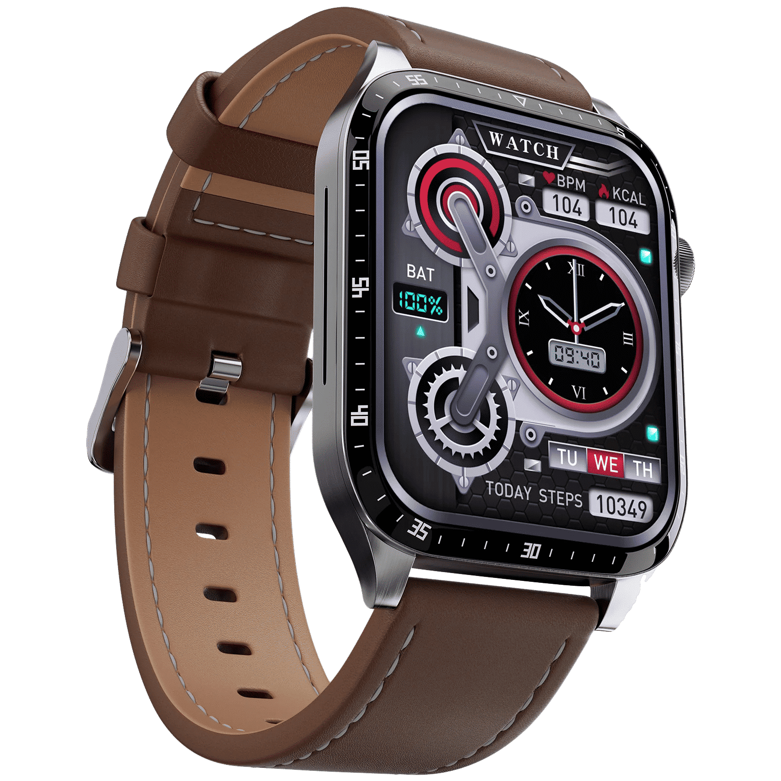 FIRE-BOLTT Atlas Smartwatch with Bluetooth Calling (49.5mm TFT HD Display, IP68 Water Resistant, Brown Strap)_5
