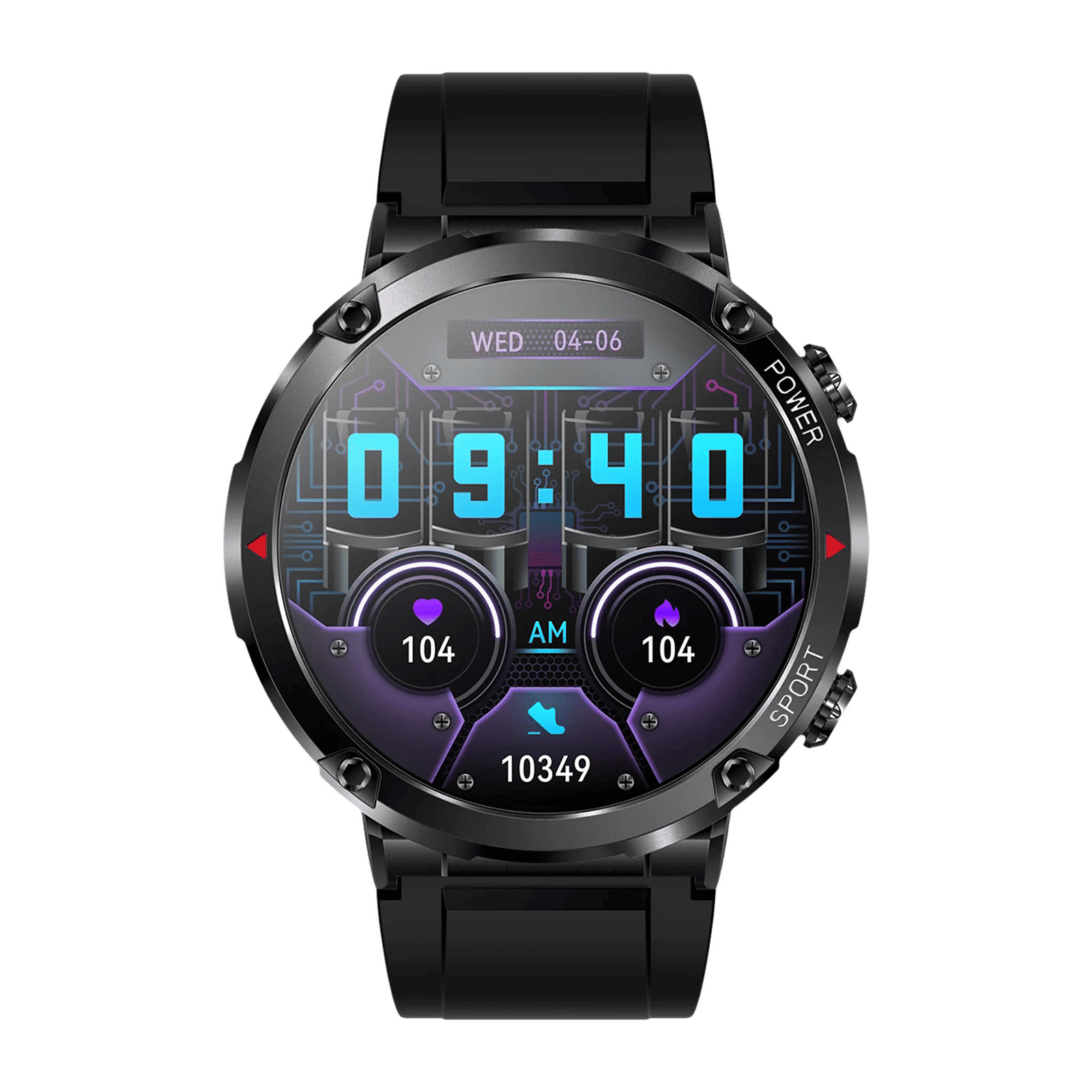 FIRE-BOLTT Sphere Smartwatch with Bluetooth Calling (40.6mm HD Display, IP68 Water Resistant, Black Strap)_1