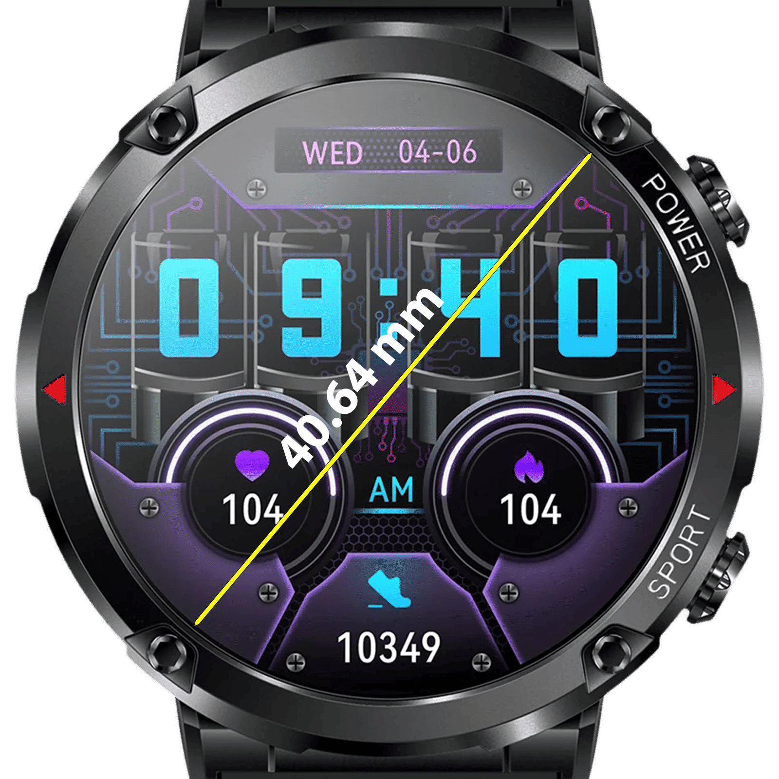 FIRE-BOLTT Sphere Smartwatch with Bluetooth Calling (40.6mm HD Display, IP68 Water Resistant, Black Strap)_7
