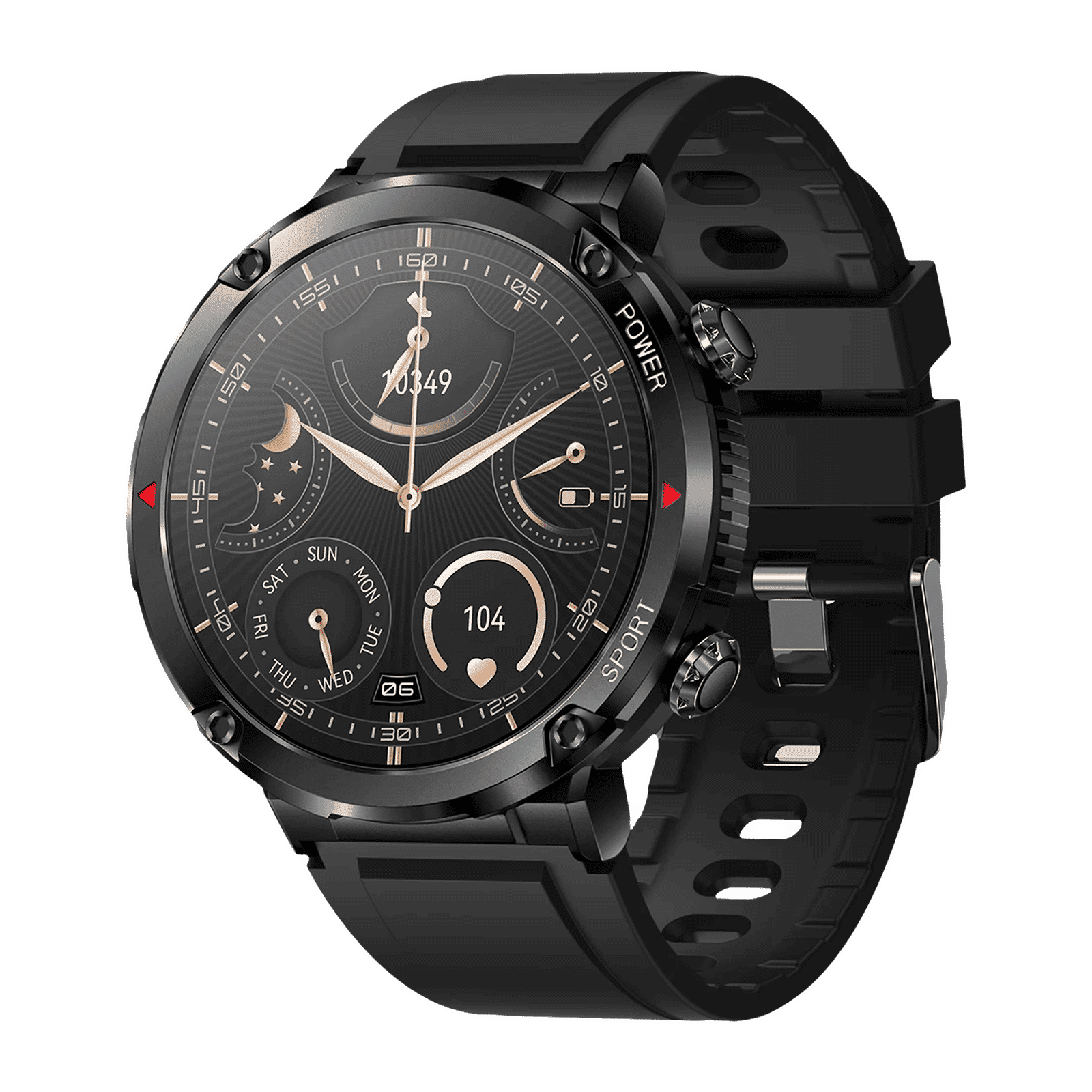 FIRE-BOLTT Sphere Smartwatch with Bluetooth Calling (40.6mm HD Display, IP68 Water Resistant, Black Strap)_4