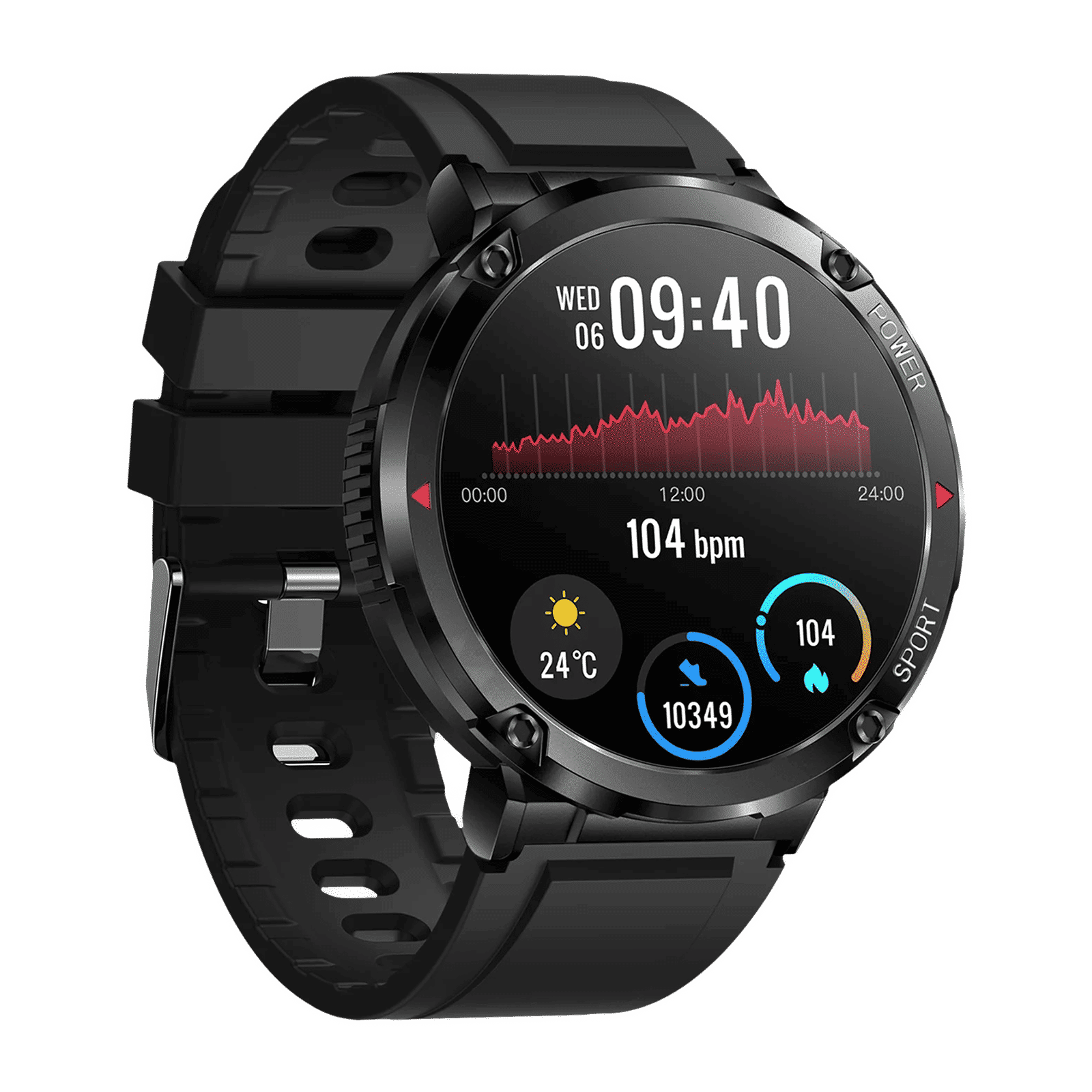 FIRE-BOLTT Sphere Smartwatch with Bluetooth Calling (40.6mm HD Display, IP68 Water Resistant, Black Strap)_6