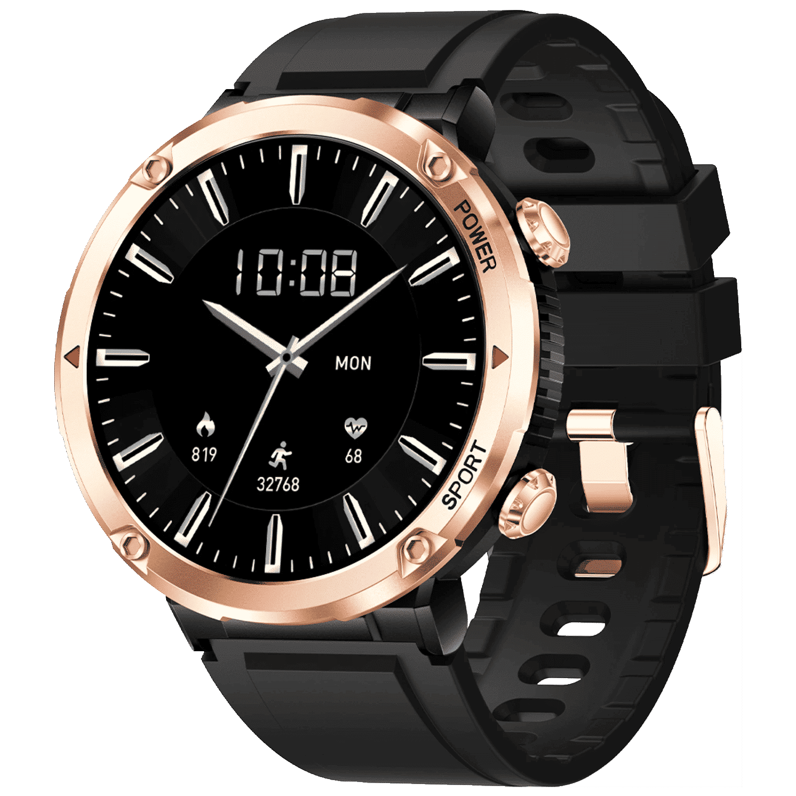 FIRE-BOLTT Sphere Smartwatch with Bluetooth Calling (40.6mm HD Display, IP68 Water Resistant, Black Strap)_1