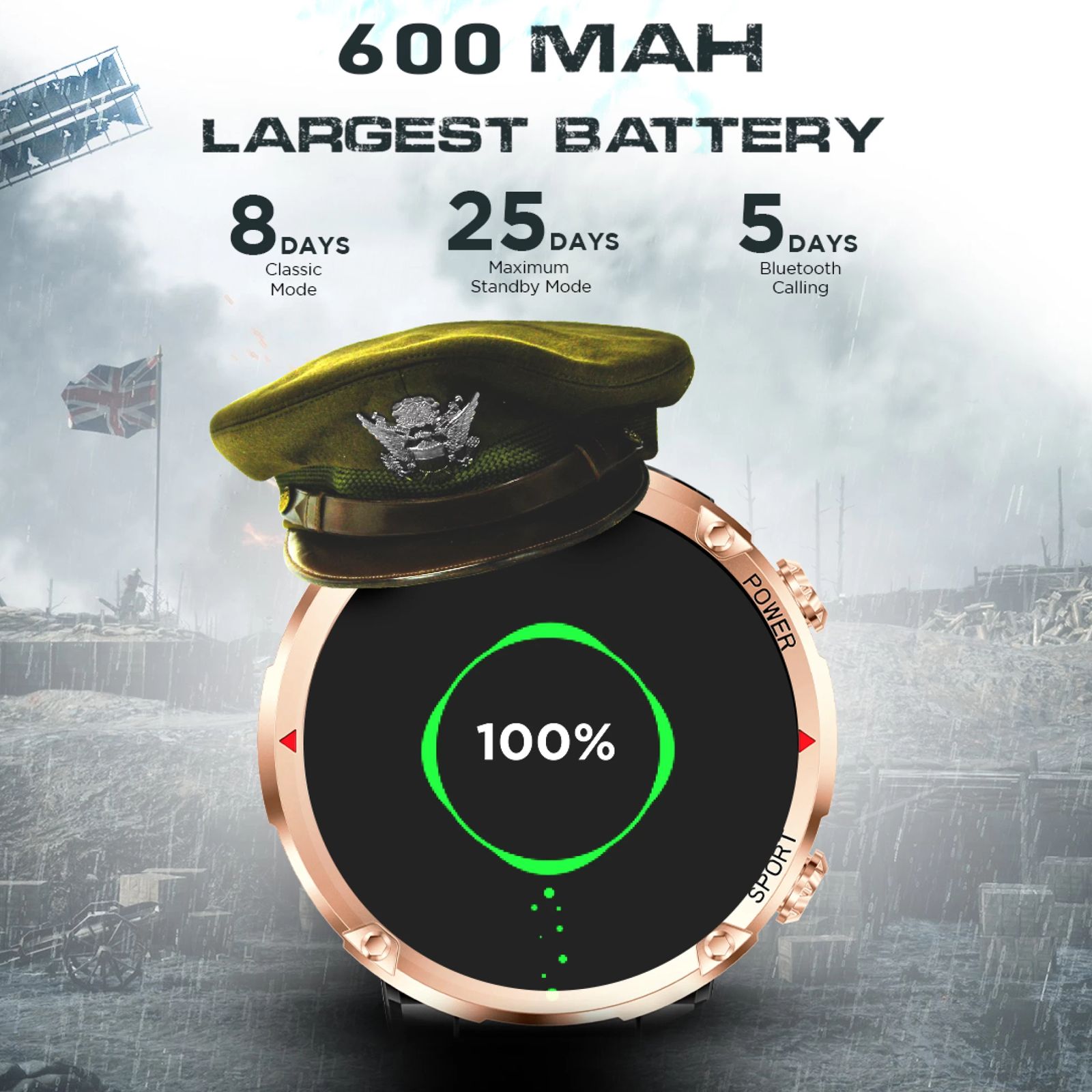 FIRE-BOLTT Sphere Smartwatch with Bluetooth Calling (40.6mm HD Display, IP68 Water Resistant, Black Strap)_5