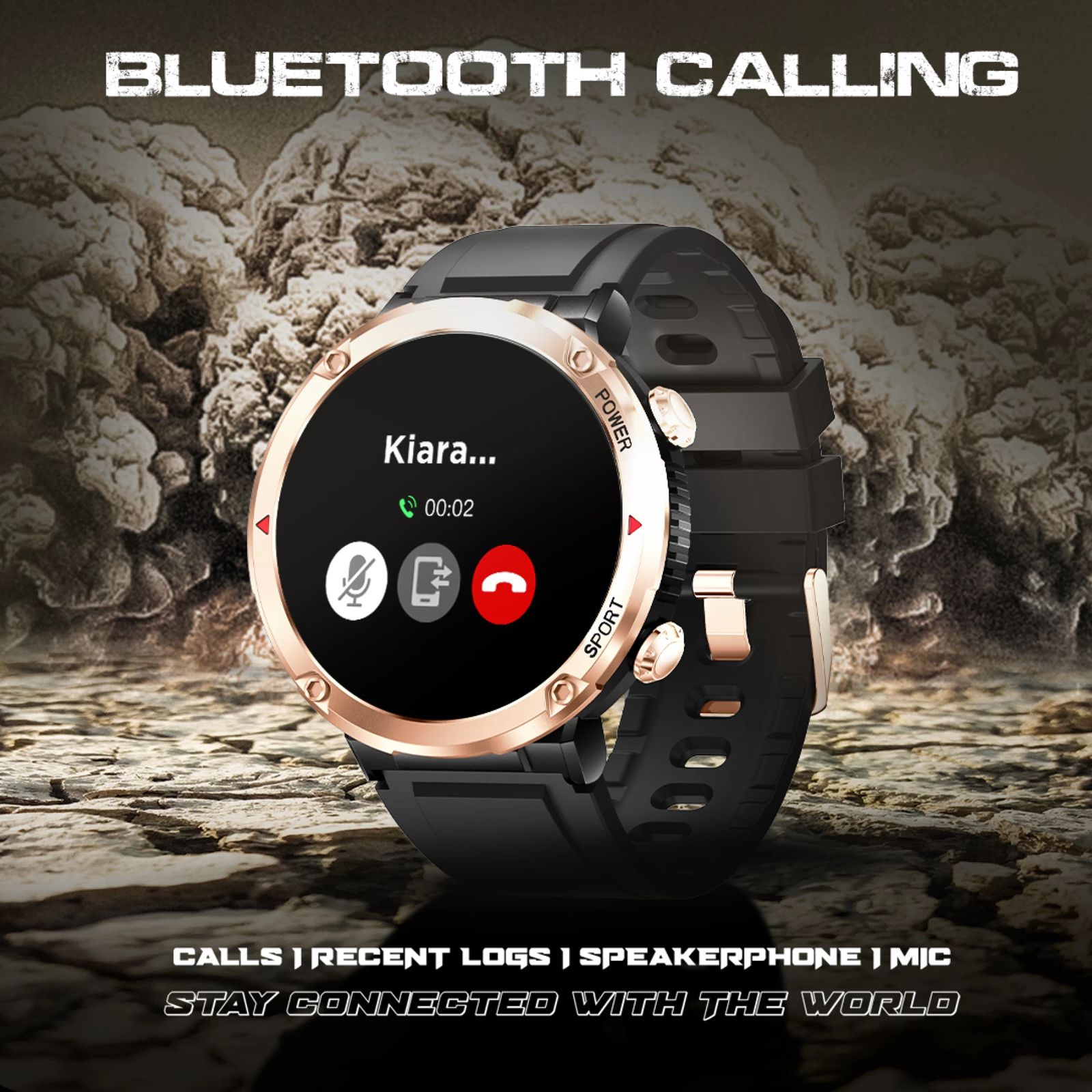 FIRE-BOLTT Sphere Smartwatch with Bluetooth Calling (40.6mm HD Display, IP68 Water Resistant, Black Strap)_6