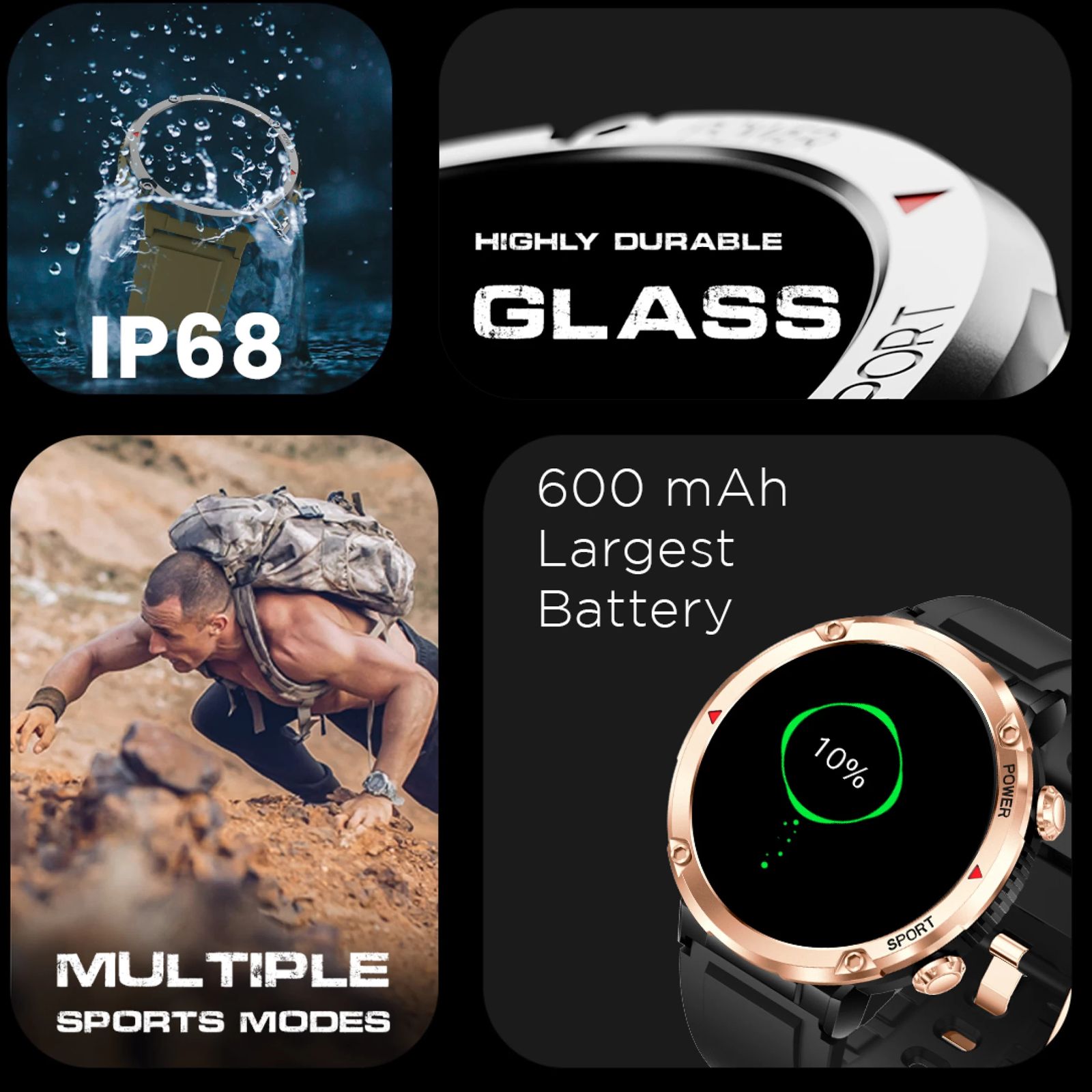 FIRE-BOLTT Sphere Smartwatch with Bluetooth Calling (40.6mm HD Display, IP68 Water Resistant, Black Strap)_8