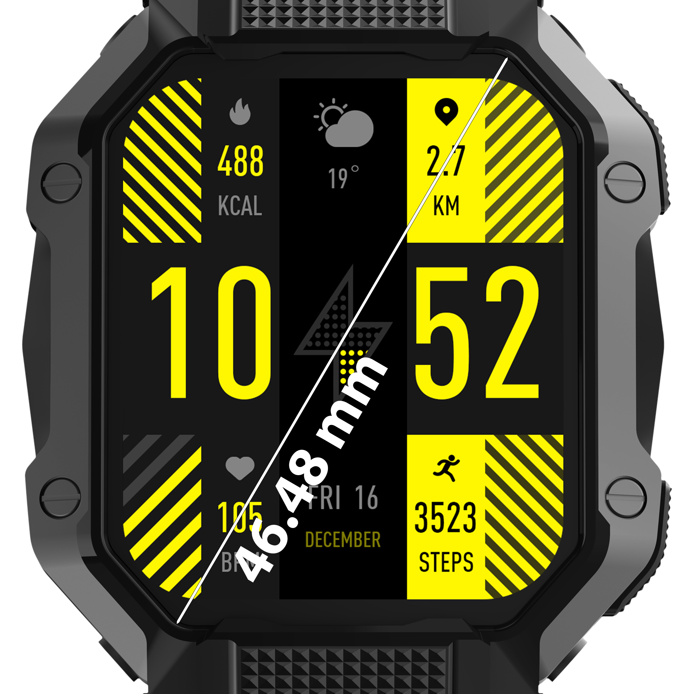 FIRE-BOLTT Shark Smartwatch with Bluetooth Calling (46.4mm HD Display, IP67 Water Resistant, Black Strap)_17