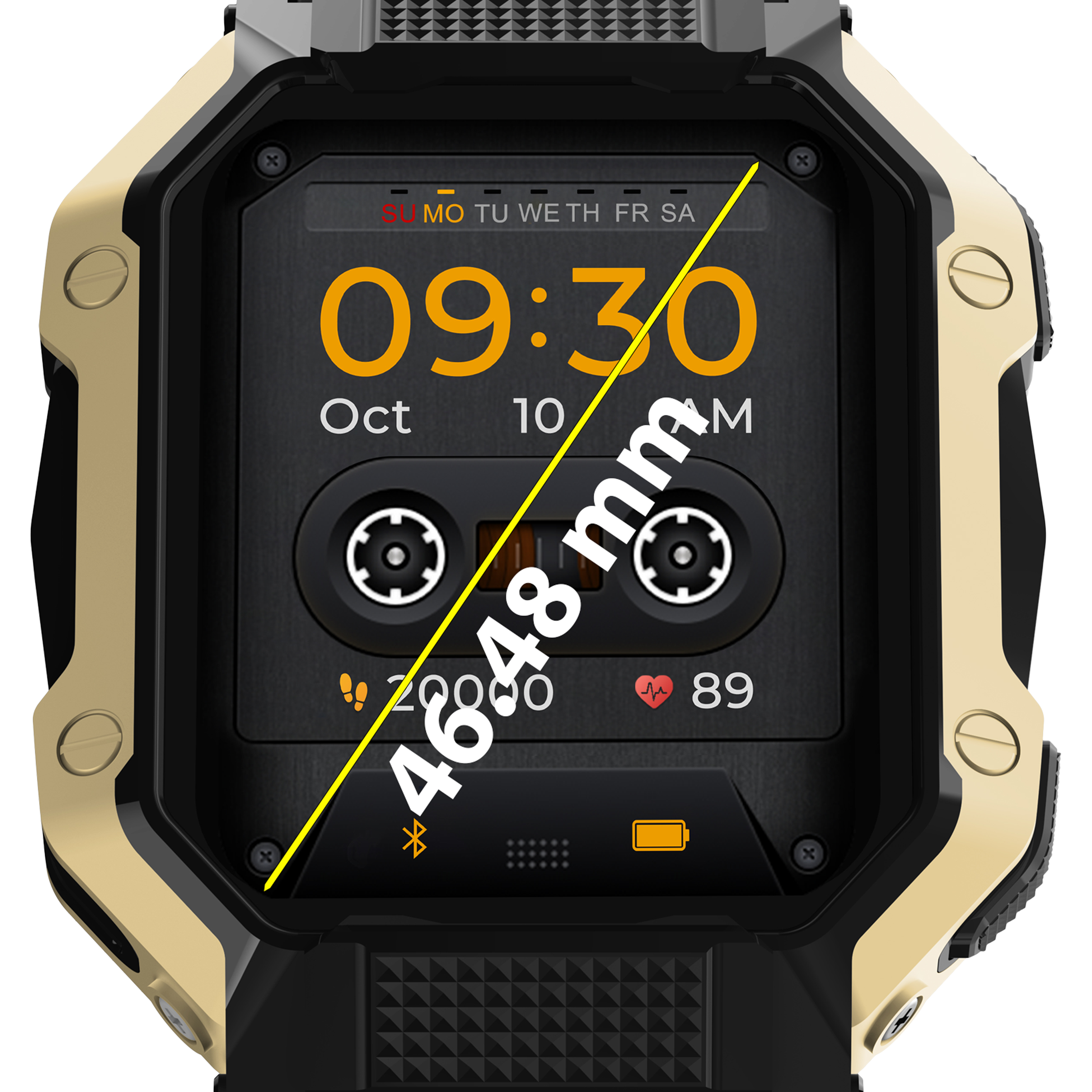 FIRE-BOLTT Shark Smartwatch with Bluetooth Calling (46.4mm HD Display, IP67 Water Resistant, Black Strap)_7