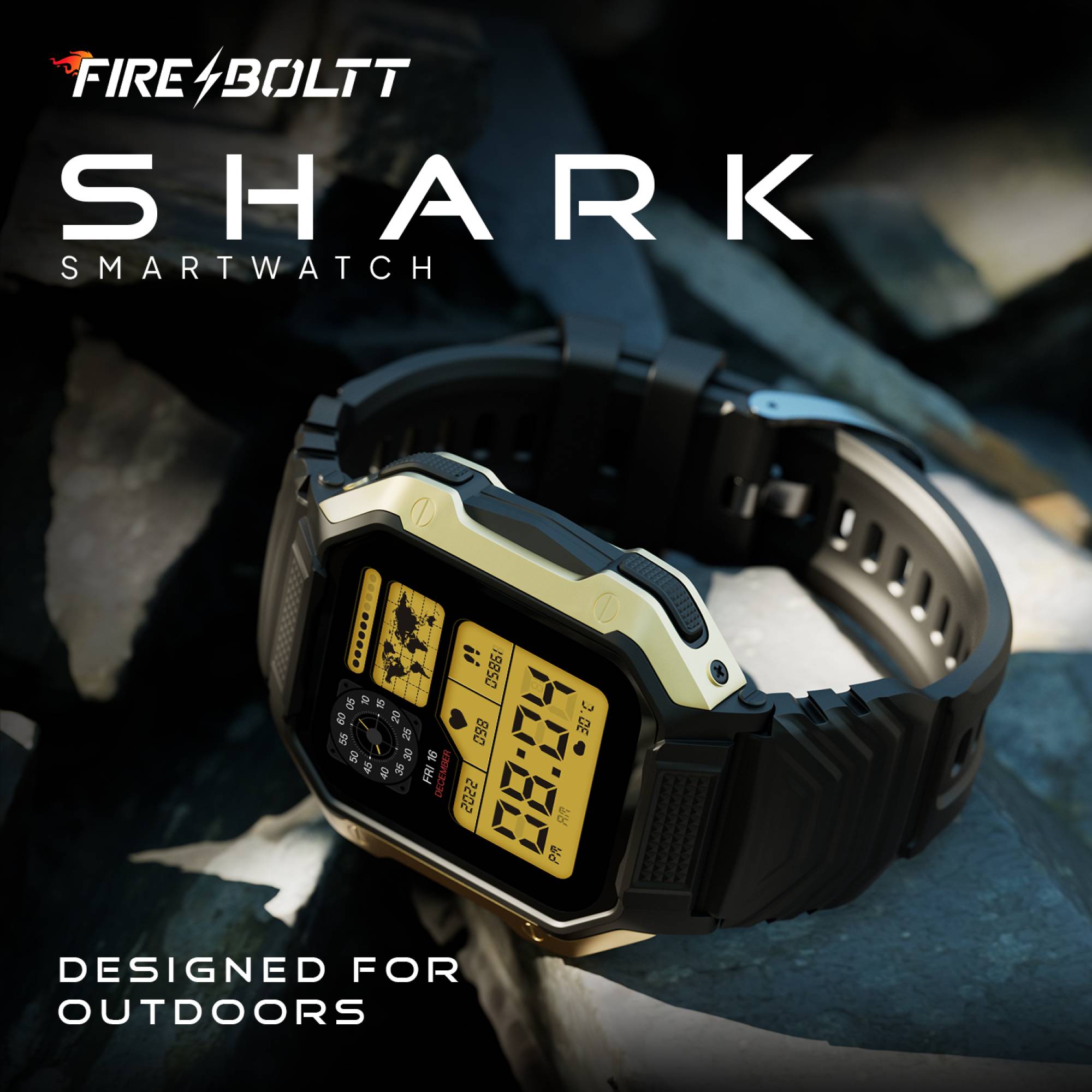 FIRE-BOLTT Shark Smartwatch with Bluetooth Calling (46.4mm HD Display, IP67 Water Resistant, Black Strap)_8