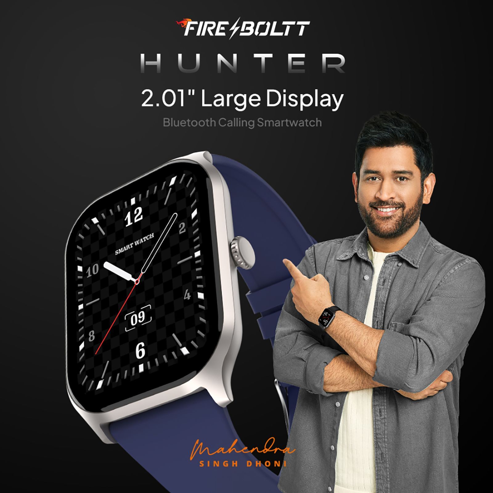 FIRE-BOLTT Hunter Smartwatch with Bluetooth Calling (51.05mm TFT Display, IP67 Water Resistant, Dark Blue Strap)_8