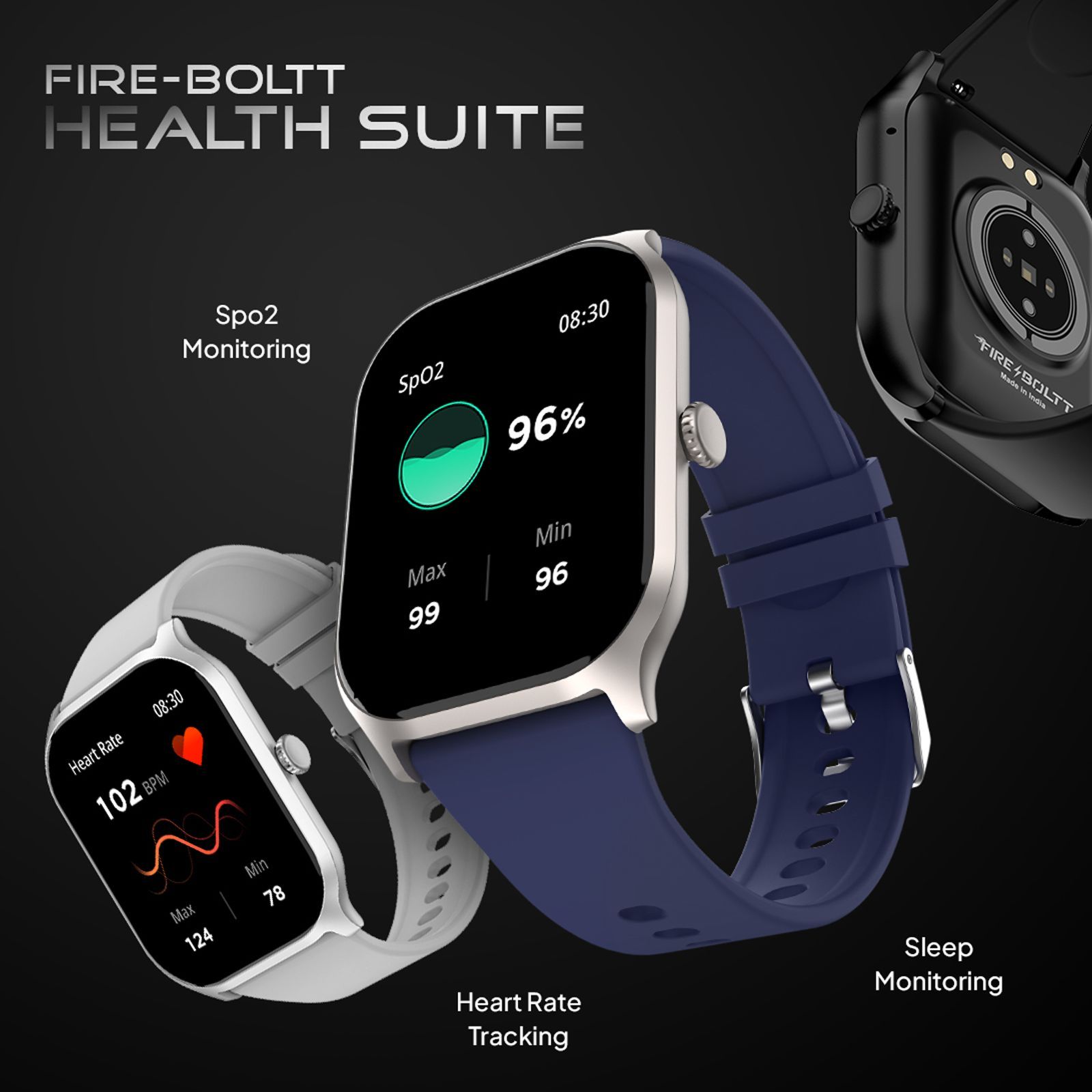 FIRE-BOLTT Hunter Smartwatch with Bluetooth Calling (51.05mm TFT Display, IP67 Water Resistant, Dark Blue Strap)_12