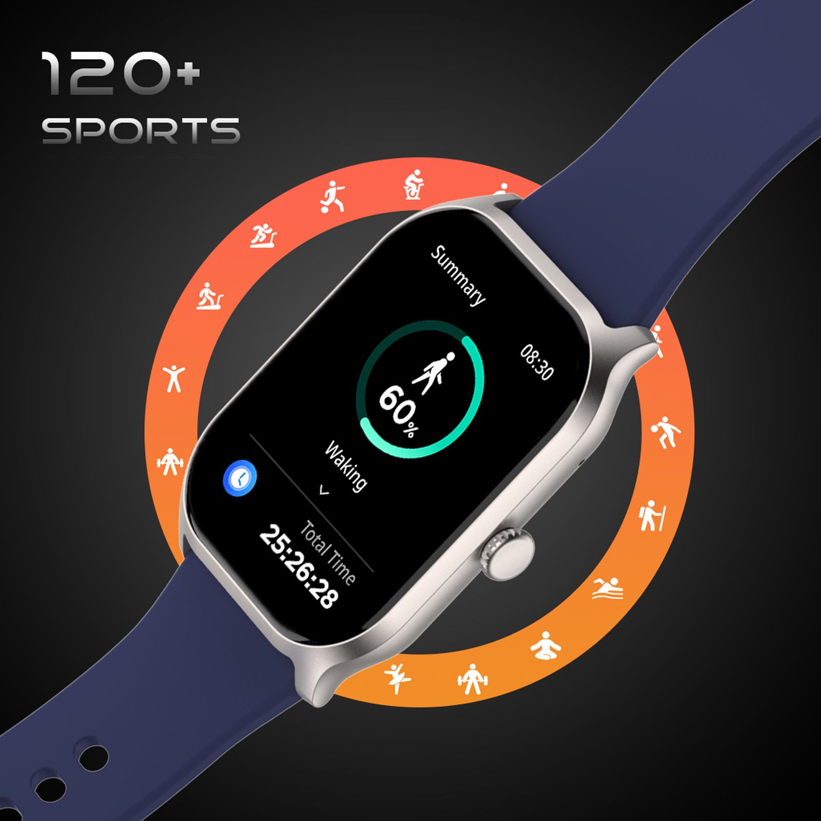 FIRE-BOLTT Hunter Smartwatch with Bluetooth Calling (51.05mm TFT Display, IP67 Water Resistant, Dark Blue Strap)_14