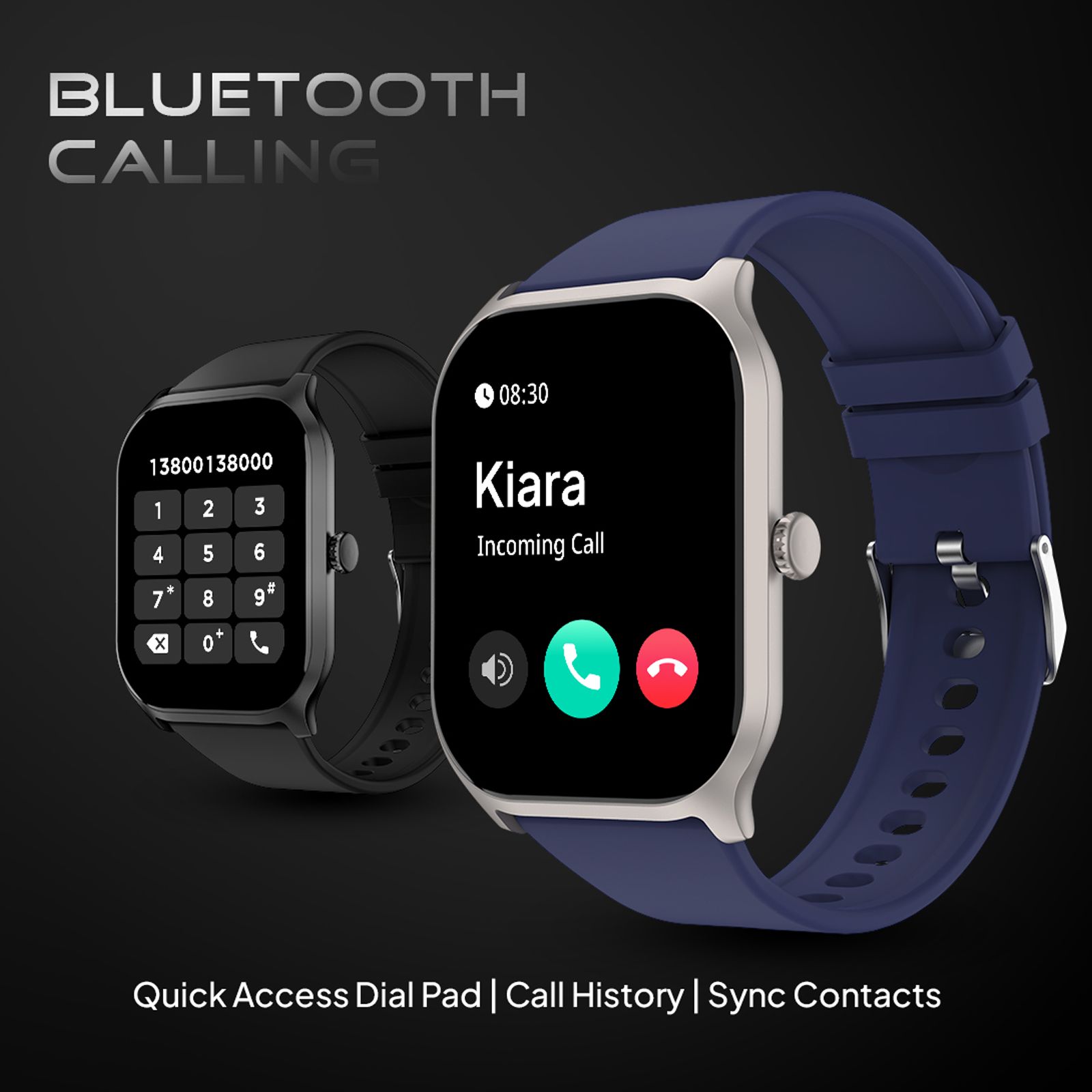 FIRE-BOLTT Hunter Smartwatch with Bluetooth Calling (51.05mm TFT Display, IP67 Water Resistant, Dark Blue Strap)_15