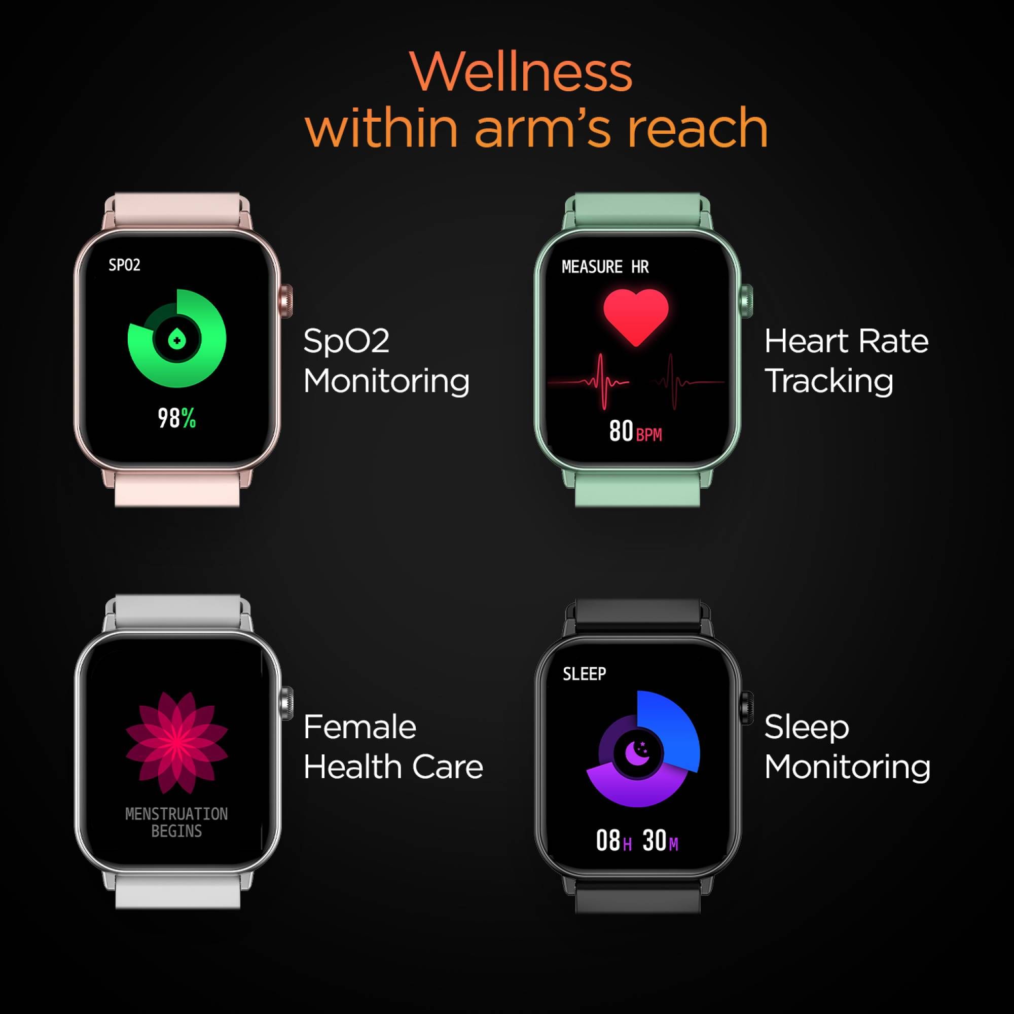 FIRE-BOLTT Ninja Fit BSW063 Smartwatch with Activity Tracker (42.9mm HD Display, IP68 Water Resistant, Black Strap)_12