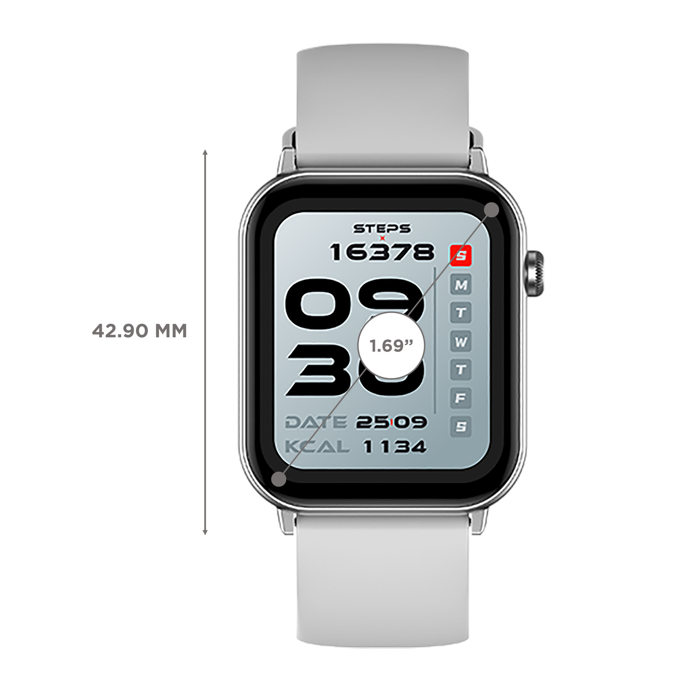 FIRE-BOLTT Ninja Fit BSW063 Smartwatch with Activity Tracker (42.9mm HD Display, IP68 Water Resistant, Grey Strap)_3