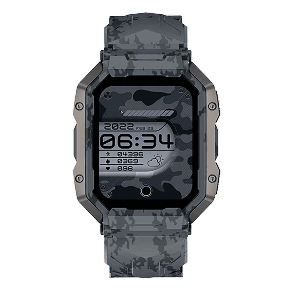 FIRE-BOLTT Cobra Smartwatch with Bluetooth Calling (45.21mm AMOLED Display, IP68 Water Resistant, Camo Black Strap)_1