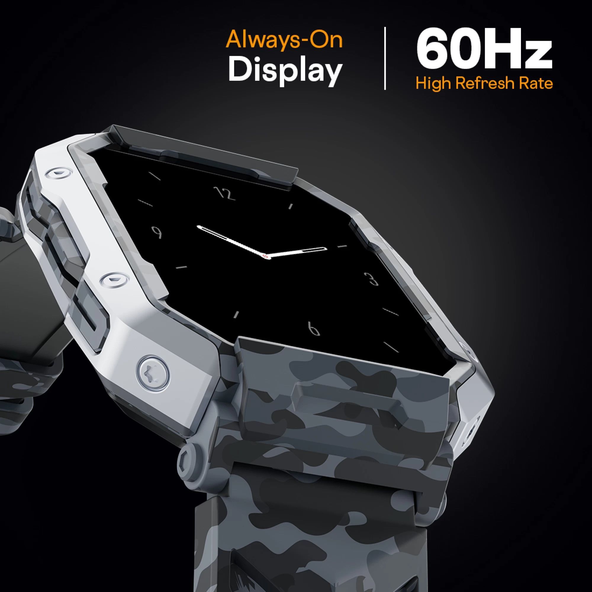 FIRE-BOLTT Cobra Smartwatch with Bluetooth Calling (45.21mm AMOLED Display, IP68 Water Resistant, Camo Black Strap)_13