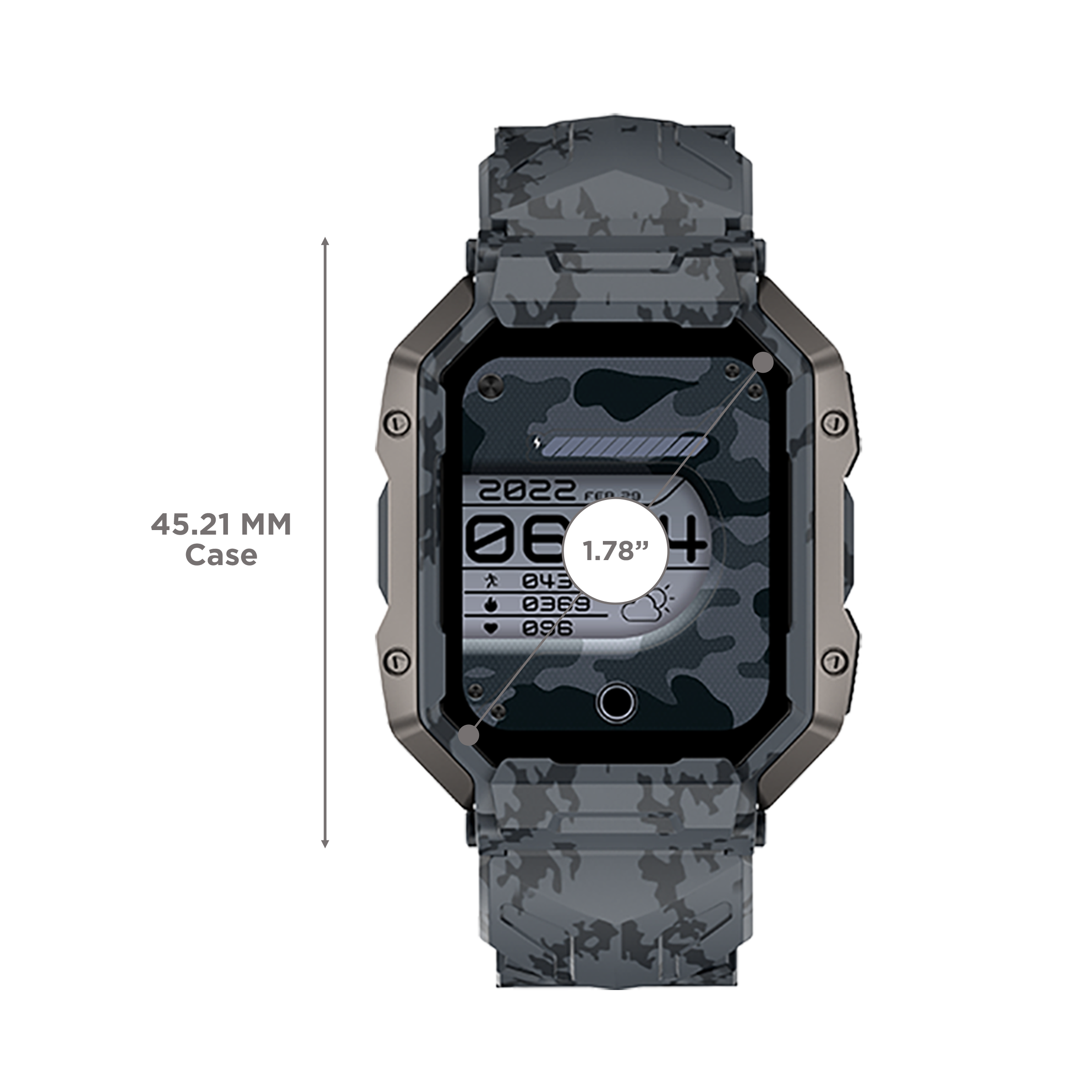 FIRE-BOLTT Cobra Smartwatch with Bluetooth Calling (45.21mm AMOLED Display, IP68 Water Resistant, Camo Black Strap)_3