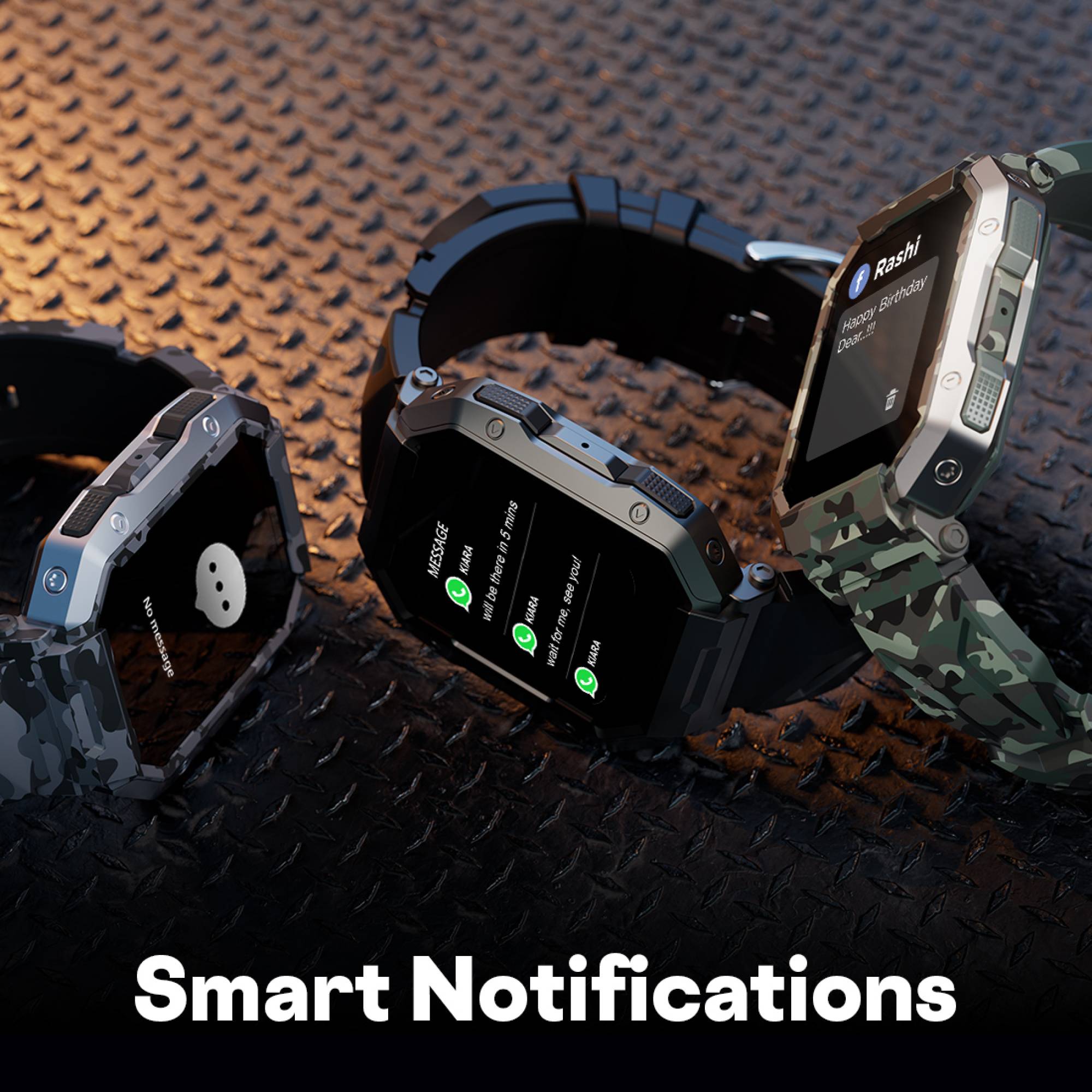 FIRE-BOLTT Cobra Smartwatch with Bluetooth Calling (45.21mm AMOLED Display, IP68 Water Resistant, Camo Green Strap)_7