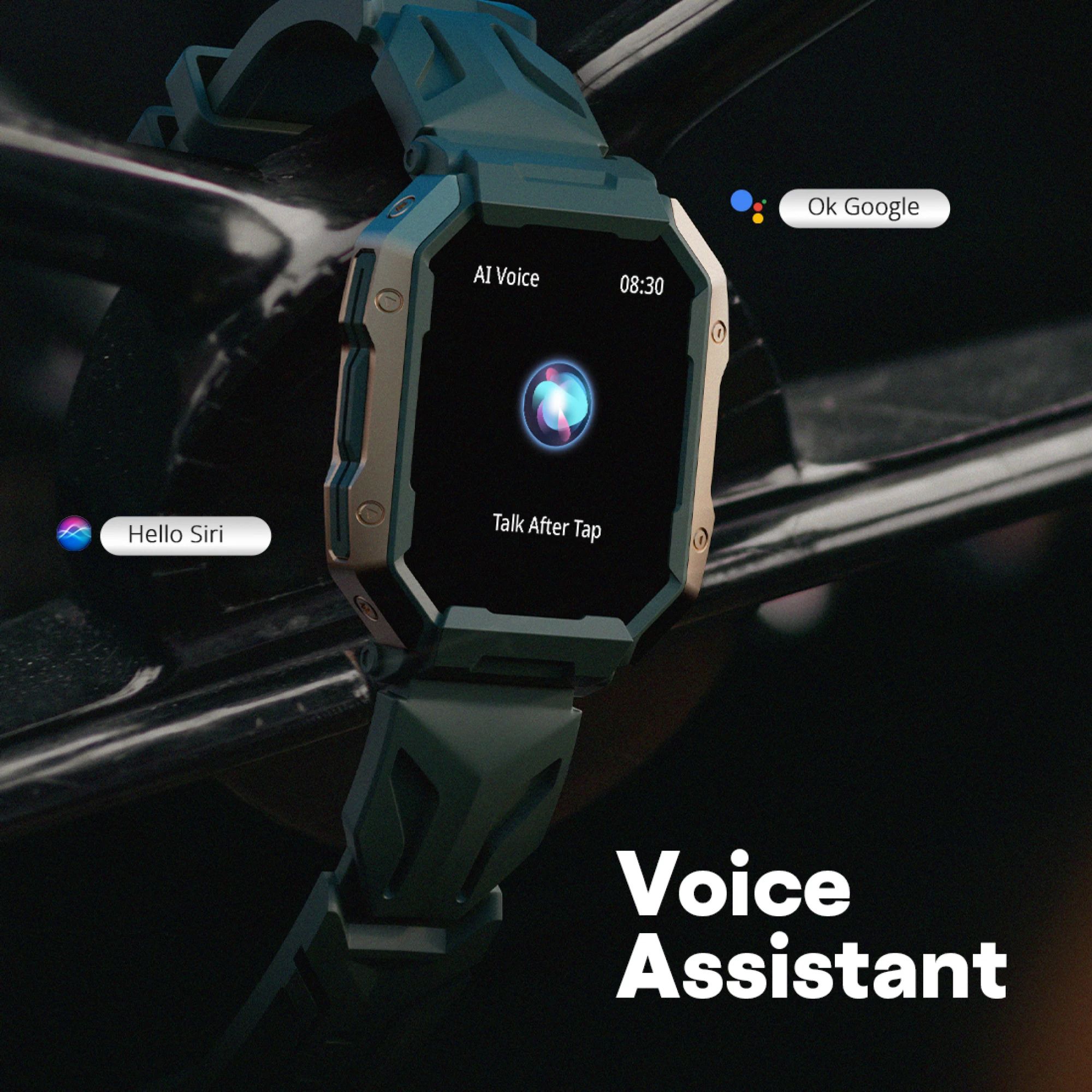 FIRE-BOLTT Cobra Smartwatch with Bluetooth Calling (45.21mm AMOLED Display, IP68 Water Resistant, Camo Green Strap)_14