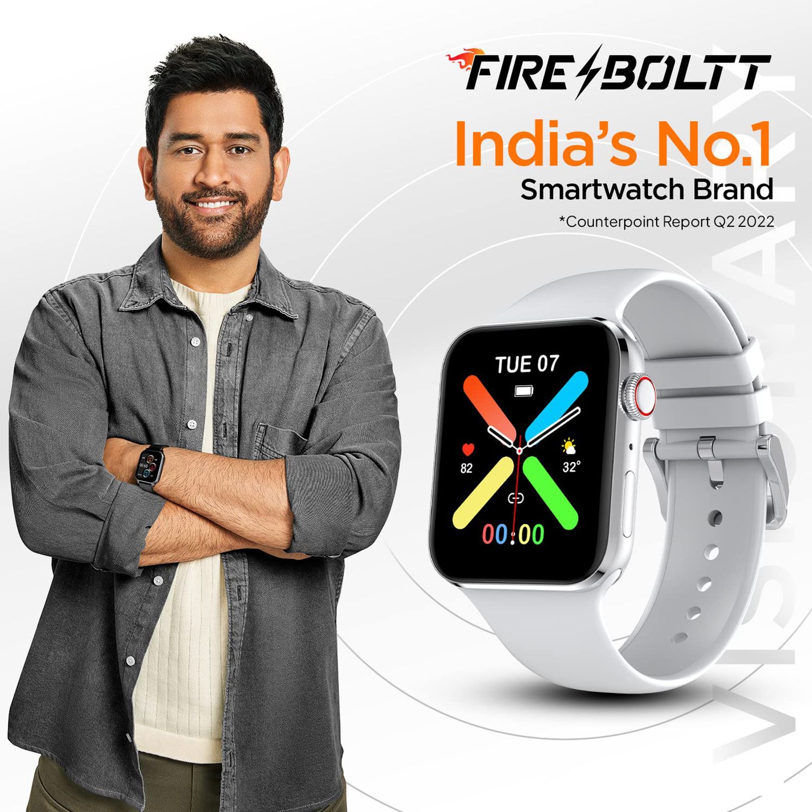 FIRE-BOLTT Visionary Smartwatch with Bluetooth Calling (45mm AMOLED Display, IP68 Water Resistant, Silver Strap)_7