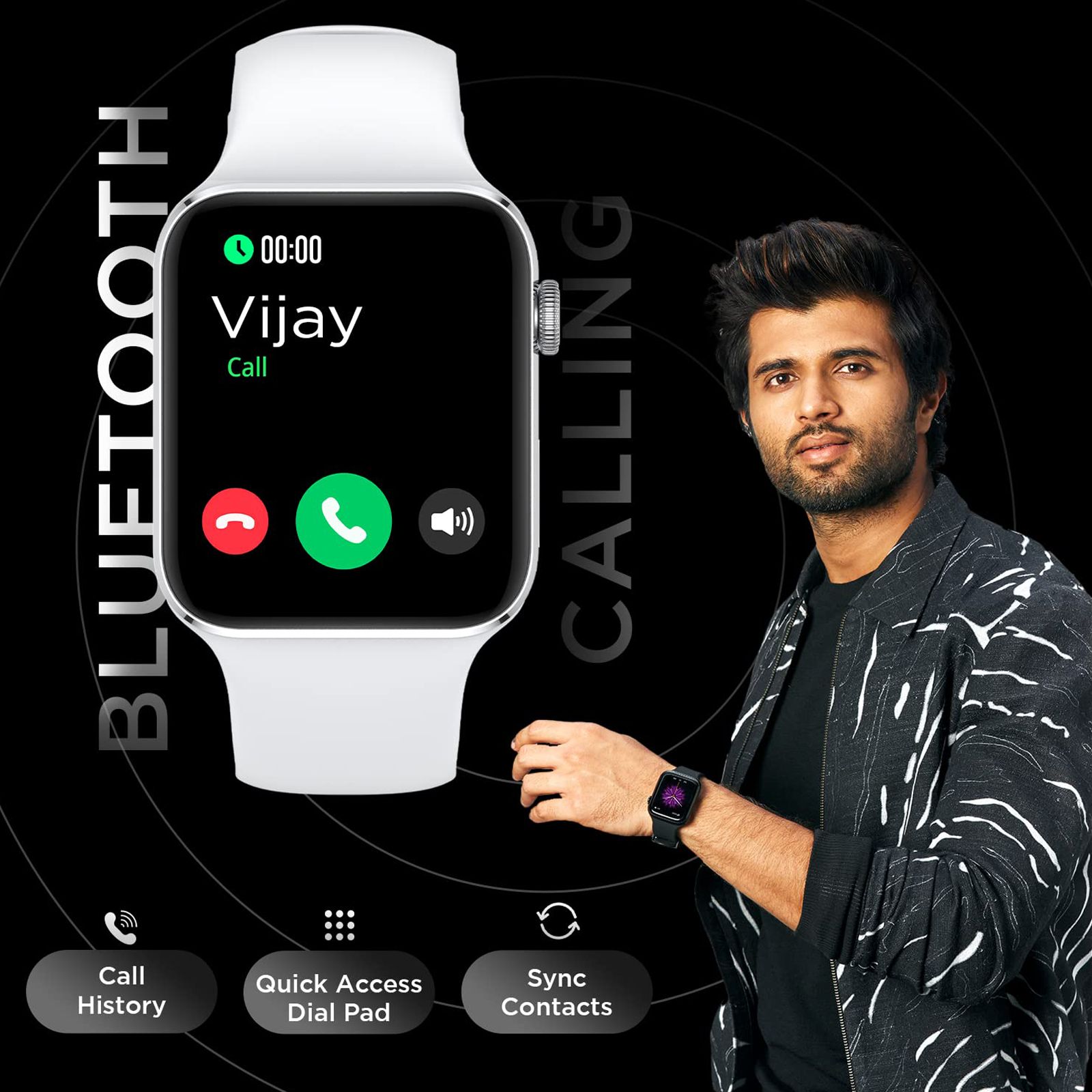 FIRE-BOLTT Visionary Smartwatch with Bluetooth Calling (45mm AMOLED Display, IP68 Water Resistant, Silver Strap)_9