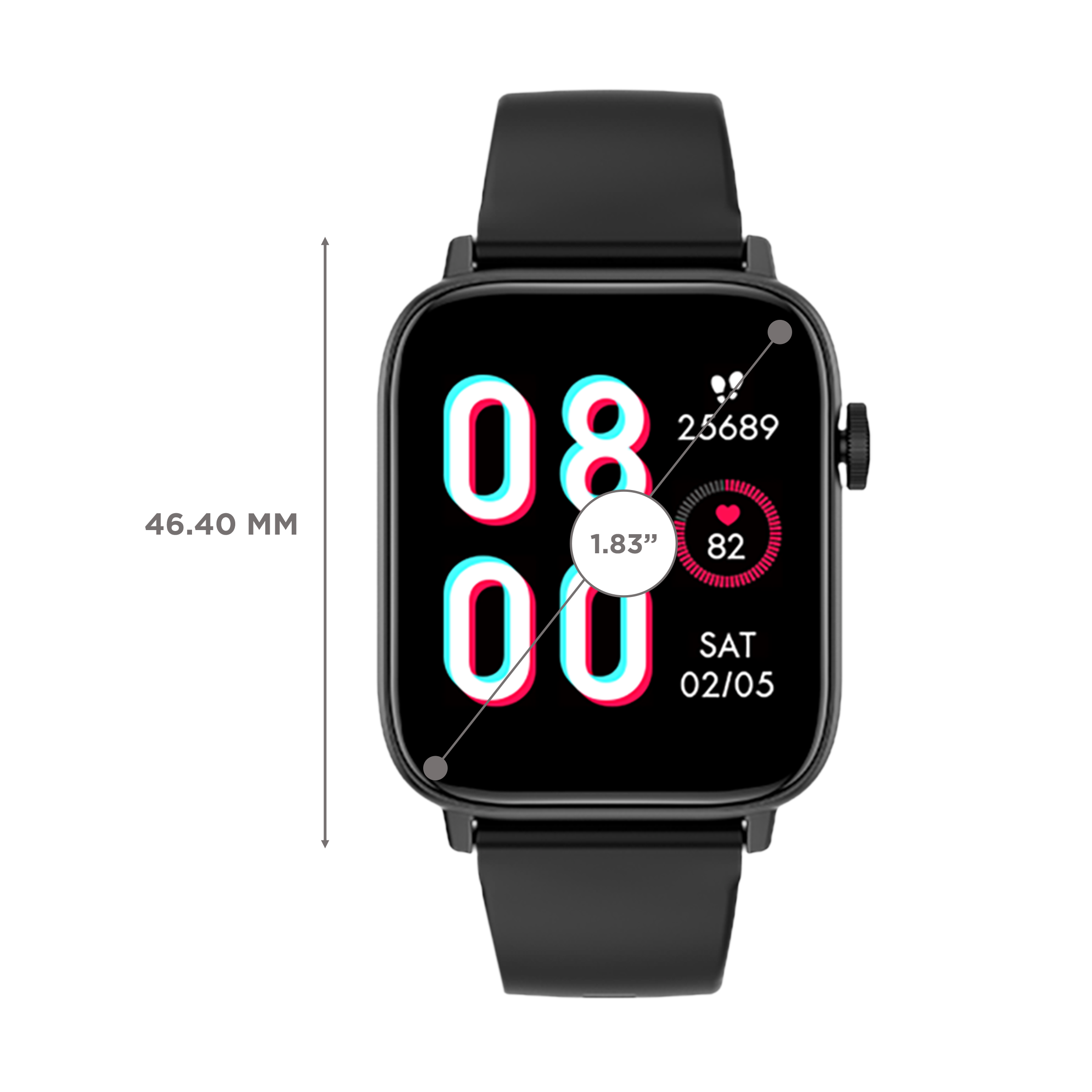 FIRE-BOLTT Hercules BSW058 Smartwatch with Bluetooth Calling (46.5mm IPS TFT Display, IP67 Water Resistant, Black Strap) FIRE-BOLTT Hercules BSW058 Smartwatch with Bluetooth Calling (46.5mm IPS TFT Display, IP67 Water Resistant, Black Strap)_3