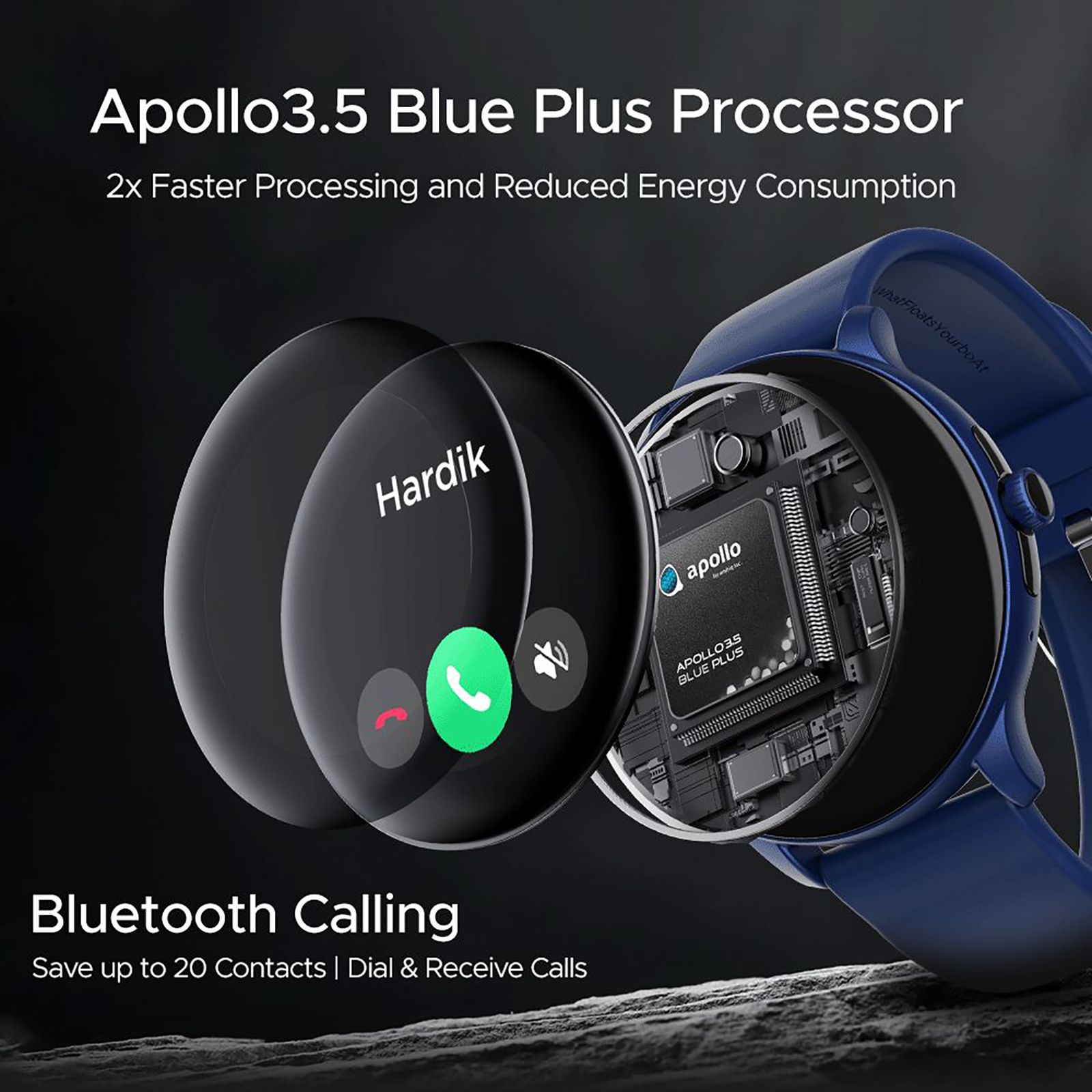 boAt Wave Primia Talk Smartwatch with Bluetooth Calling (35.3mm AMOLED Display, IP68 Water Resistant, Cool Blue Strap)_7