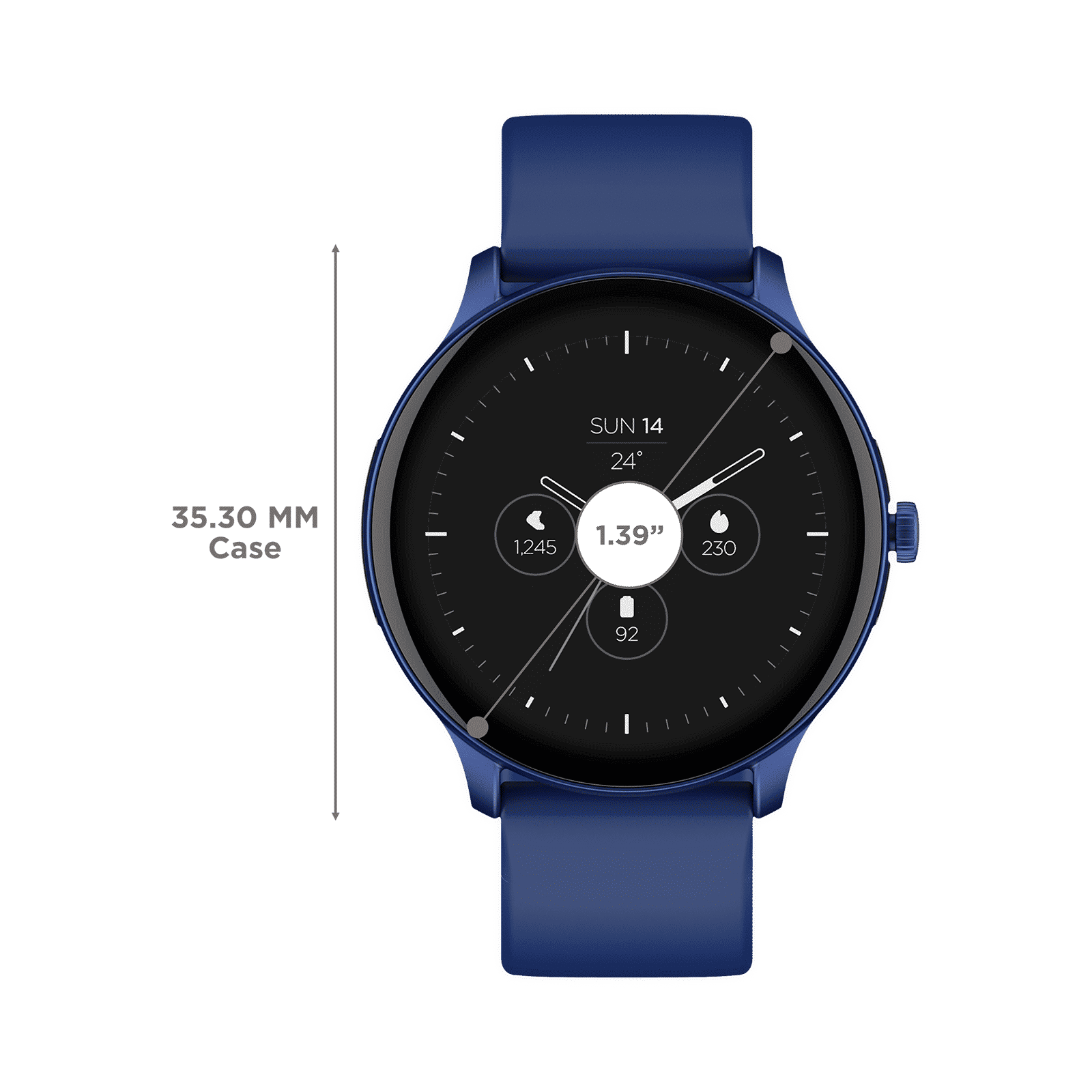 boAt Wave Primia Talk Smartwatch with Bluetooth Calling (35.3mm AMOLED Display, IP68 Water Resistant, Cool Blue Strap)_3