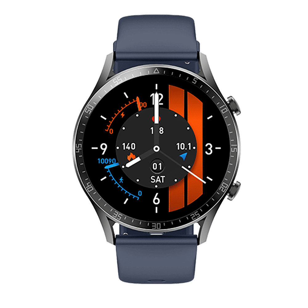 FIRE-BOLTT Talk 2 Pro Smartwatch with Bluetooth Calling (35.3mm TFT LCD Display, IP68 Water Resistant, Navy Blue Strap)_1