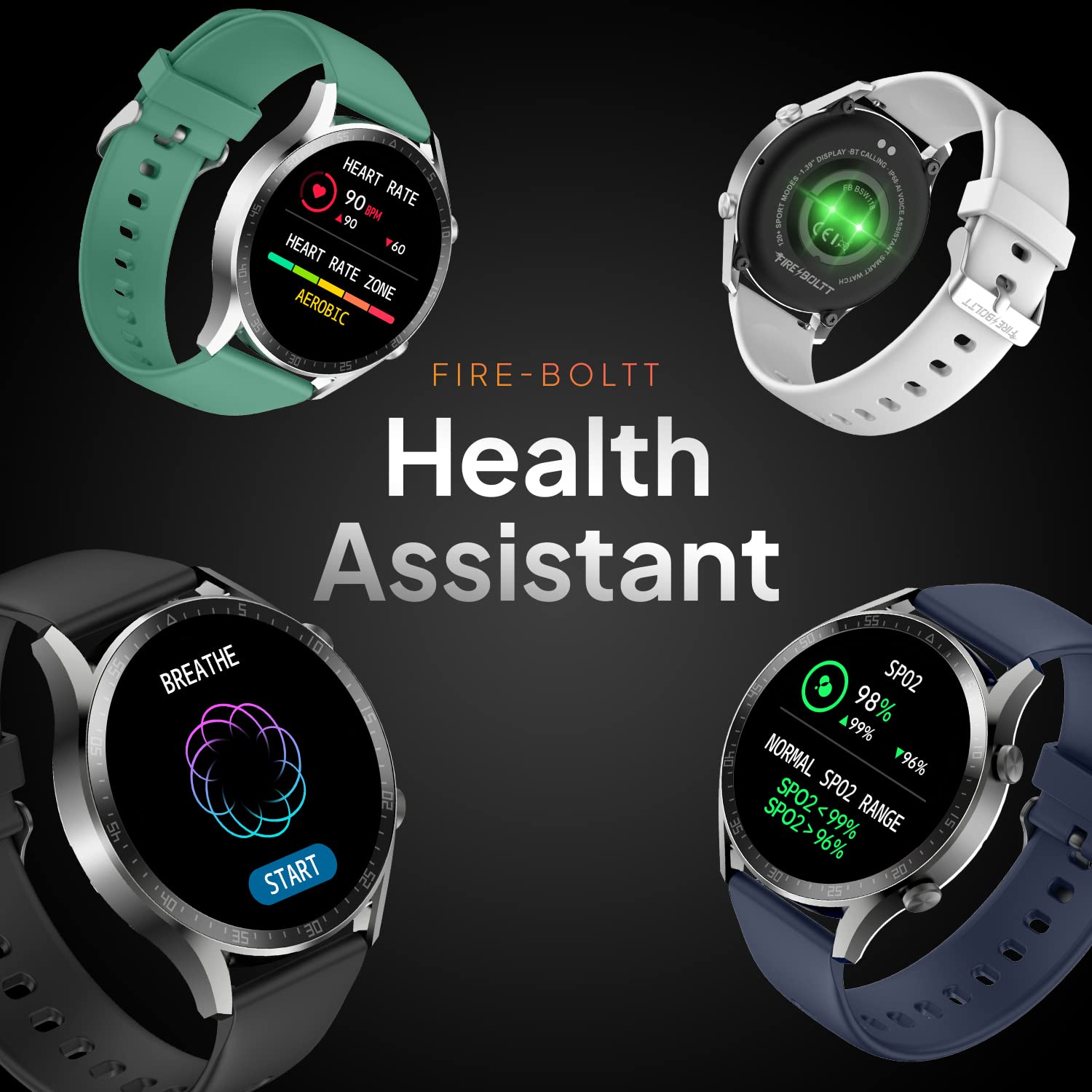 FIRE-BOLTT Talk 2 Pro Smartwatch with Bluetooth Calling (35.3mm TFT LCD Display, IP68 Water Resistant, Navy Blue Strap)_6