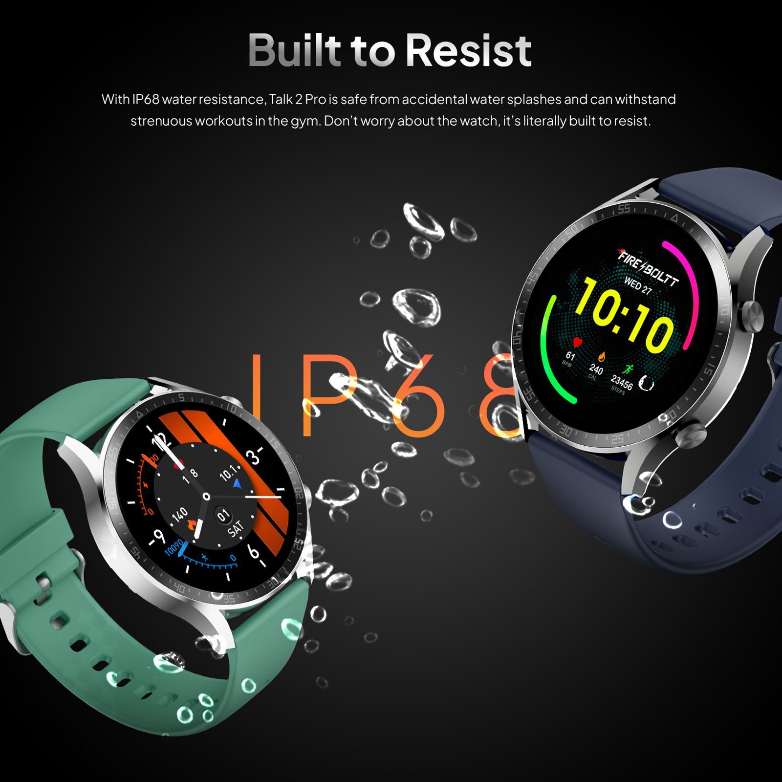 FIRE-BOLTT Talk 2 Pro Smartwatch with Bluetooth Calling (35.3mm TFT LCD Display, IP68 Water Resistant, Navy Blue Strap)_11