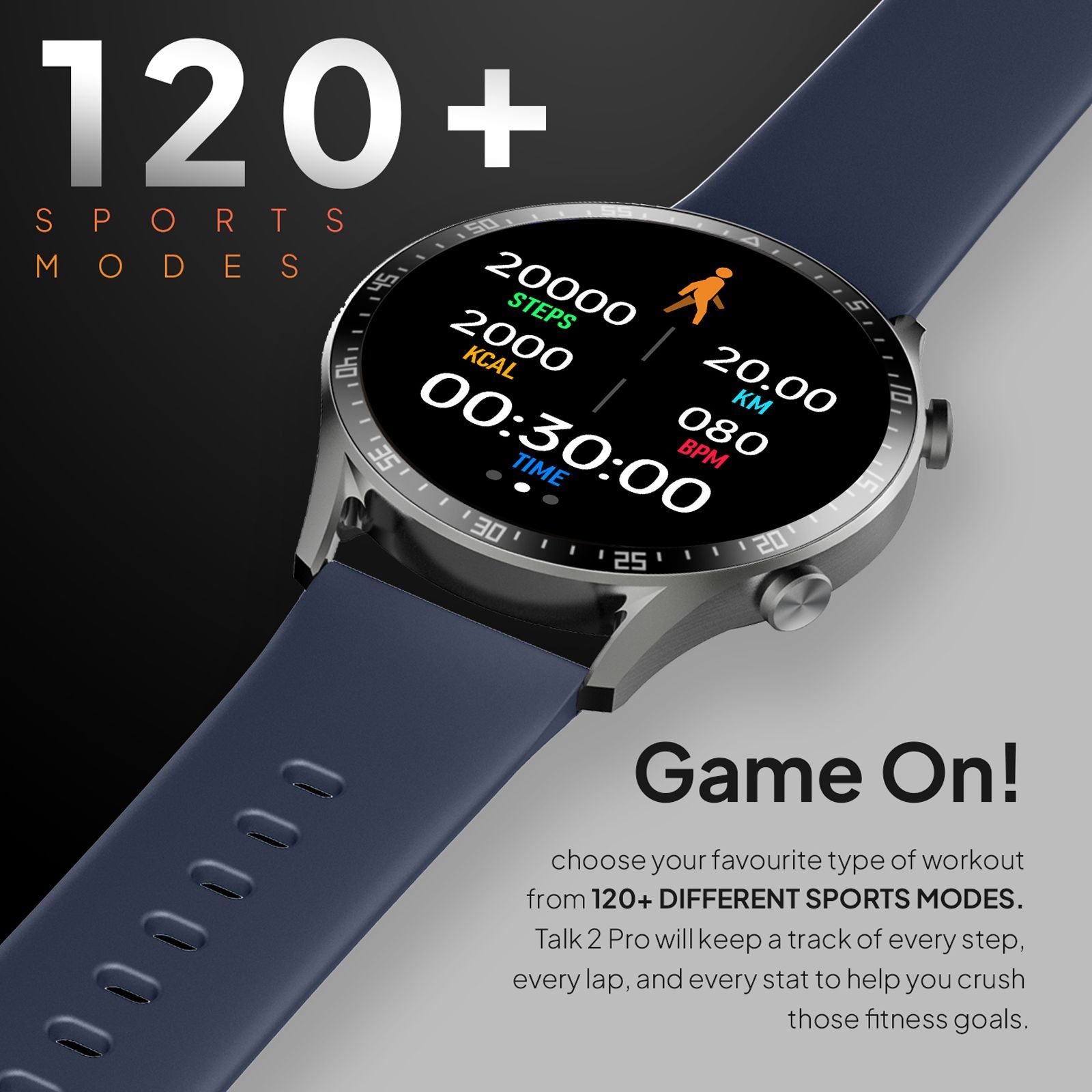 FIRE-BOLTT Talk 2 Pro Smartwatch with Bluetooth Calling (35.3mm TFT LCD Display, IP68 Water Resistant, Navy Blue Strap)_13