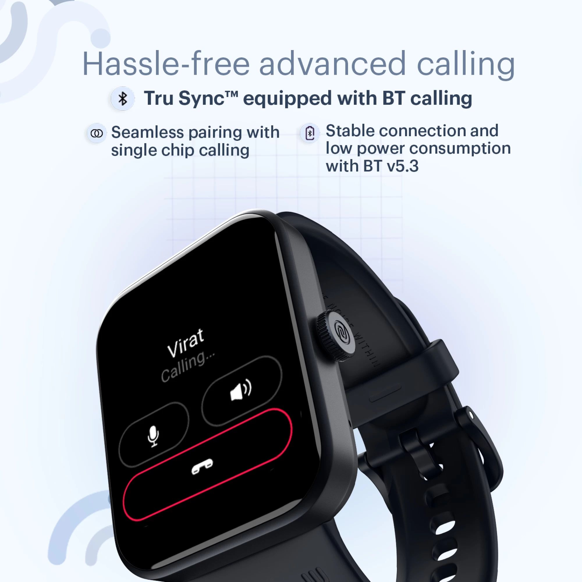 noise ColorFit Caliber Buzz Smartwatch with Bluetooth Calling (42.9mm TFT Display, IP68 Water Resistant, Midnight Blue Strap)_8