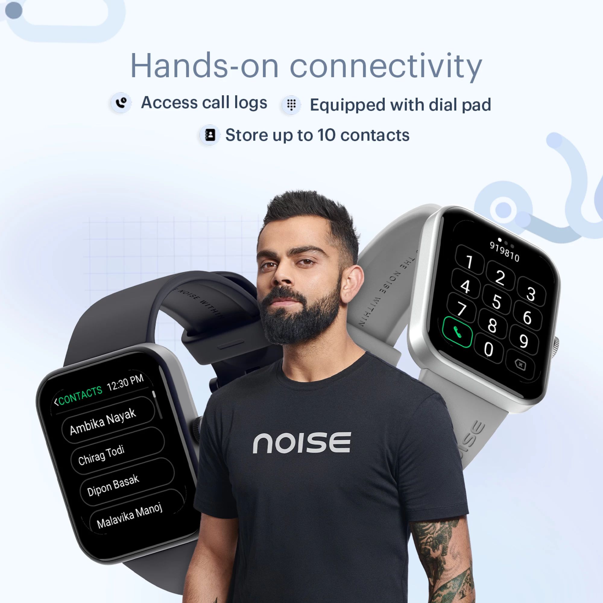 noise ColorFit Caliber Buzz Smartwatch with Bluetooth Calling (42.9mm TFT Display, IP68 Water Resistant, Midnight Blue Strap)_9