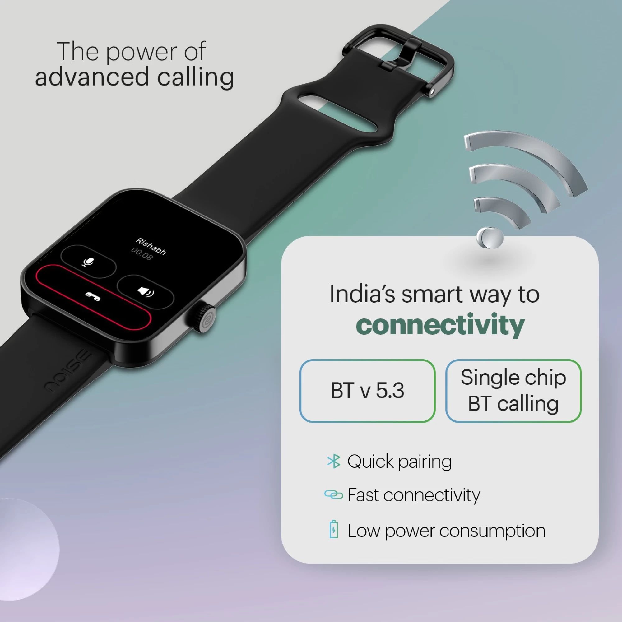 noise ColorFit Caliber 2 Buzz Smartwatch with Bluetooth Calling (46.9mm TFT LCD Display, IP68 Water Resistant, Jet Black Strap)_8