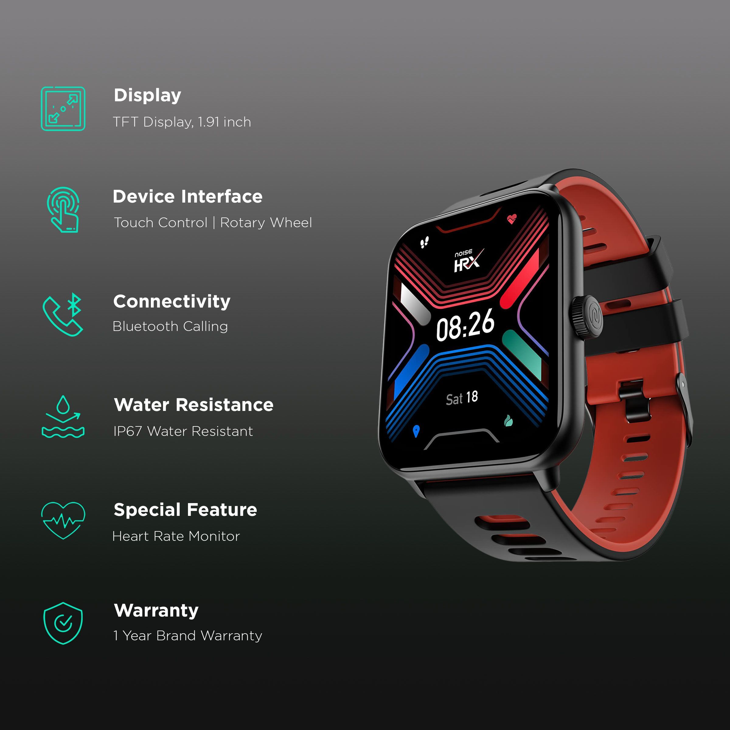 noise HRX Sprint Smartwatch with Bluetooth Calling (48.5mm TFT Display, IP67 Water Resistant, Active Black Strap) noise HRX Sprint Smartwatch with Bluetooth Calling (48.5mm TFT Display, IP67 Water Resistant, Active Black Strap)_2