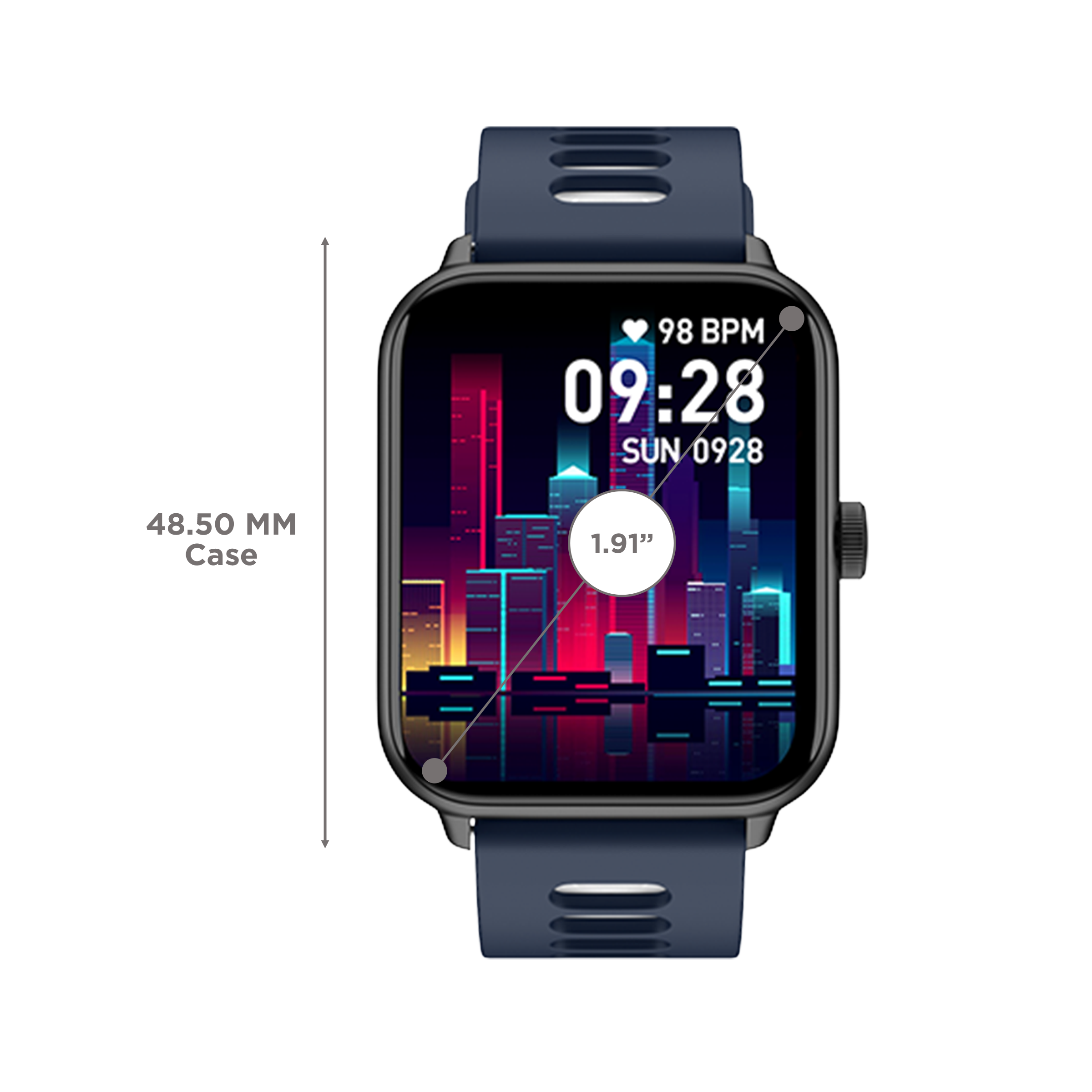 noise HRX Sprint Smartwatch with Bluetooth Calling (48.5mm TFT Display, IP67 Water Resistant, Active Blue Strap)_3