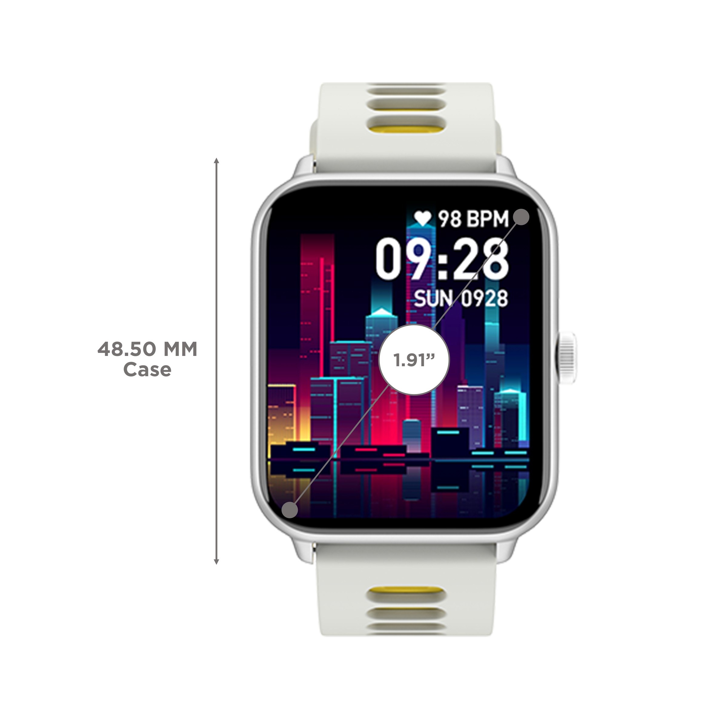 Noise HRX Sprint Smartwatch with Bluetooth Calling (48.5mm TFT Display, IP67 Water Resistant, Active Grey Strap)_3