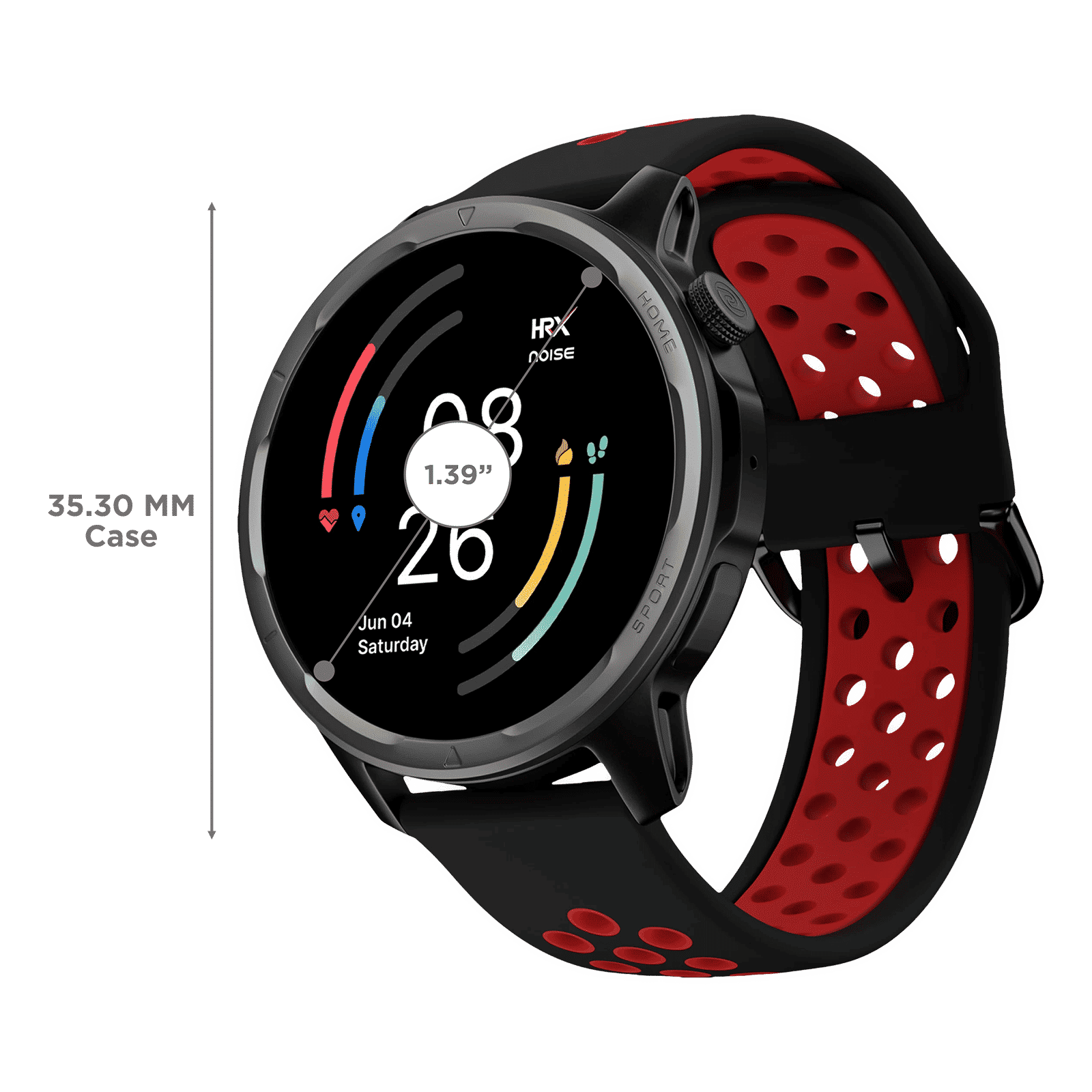 Noise HRX Bounce Smartwatch with Bluetooth Calling (35.3mm TFT Display, IP67 Water Resistant, Active Black Strap)_3