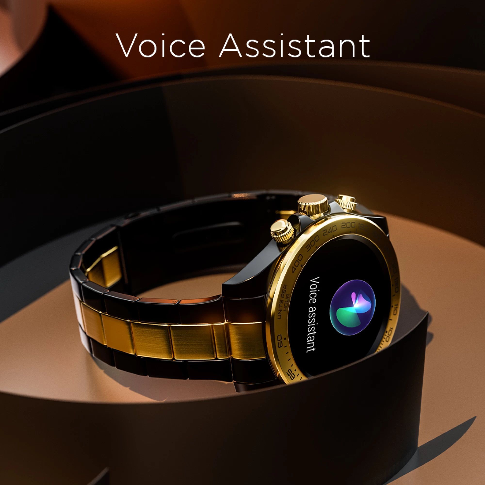 Fire-Boltt Blizzard Smartwatch with Bluetooth Calling (32.5mm HD Display, IP67 Water Resistant, Gold Black Strap)_8