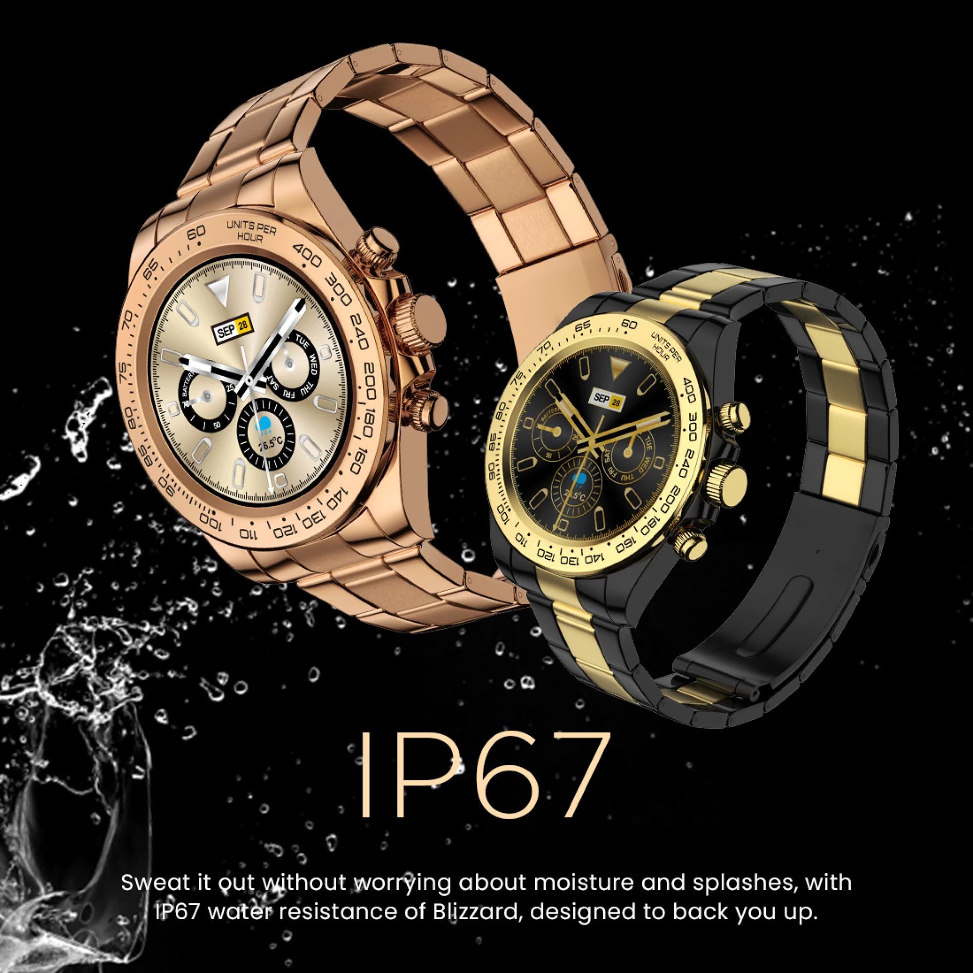 Fire-Boltt Blizzard Smartwatch with Bluetooth Calling (32.5mm HD Display, IP67 Water Resistant, Gold Black Strap)_9