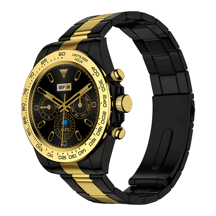 Fire-Boltt Blizzard Smartwatch with Bluetooth Calling (32.5mm HD Display, IP67 Water Resistant, Gold Black Strap)_4